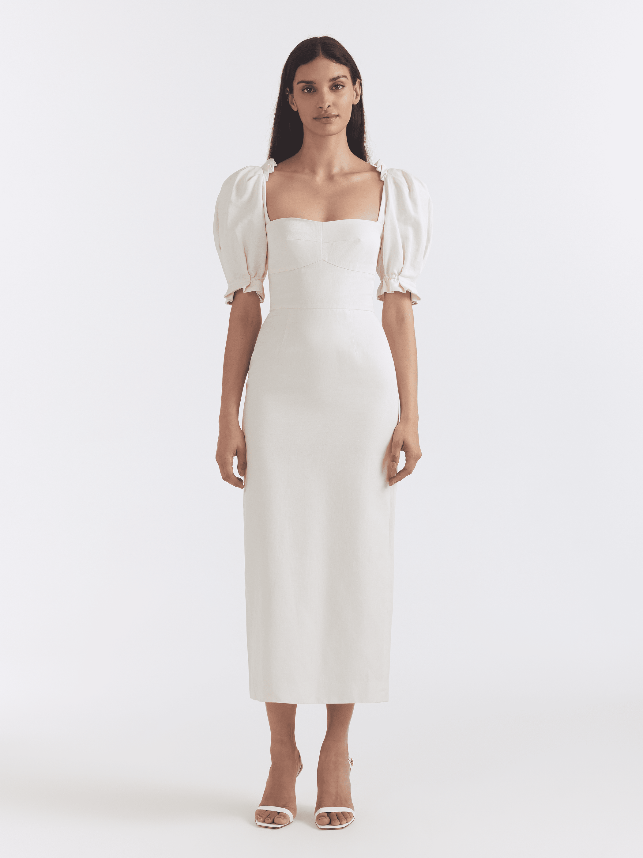 Rachel D Dress in Cream