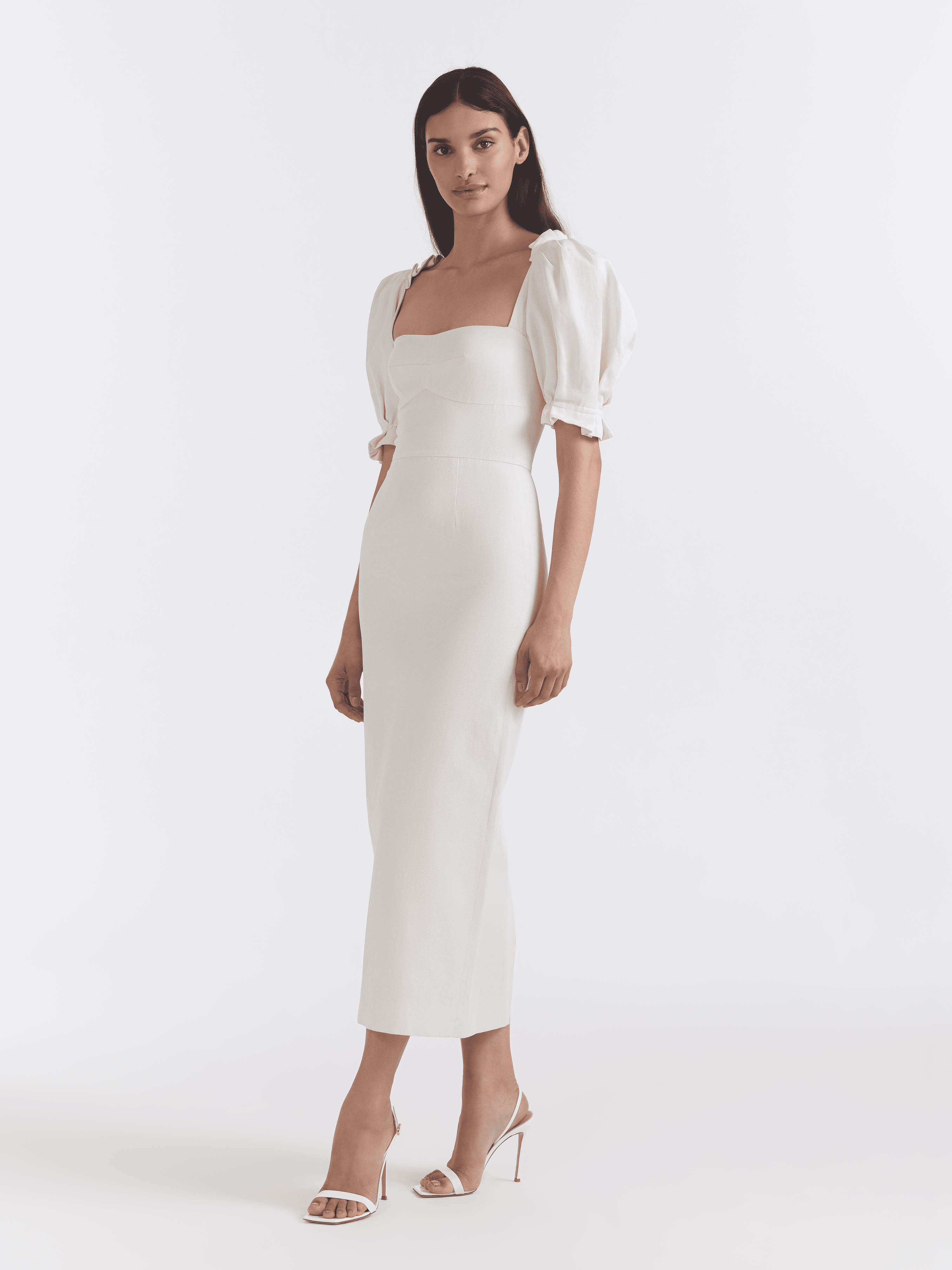 Rachel D Dress in Cream