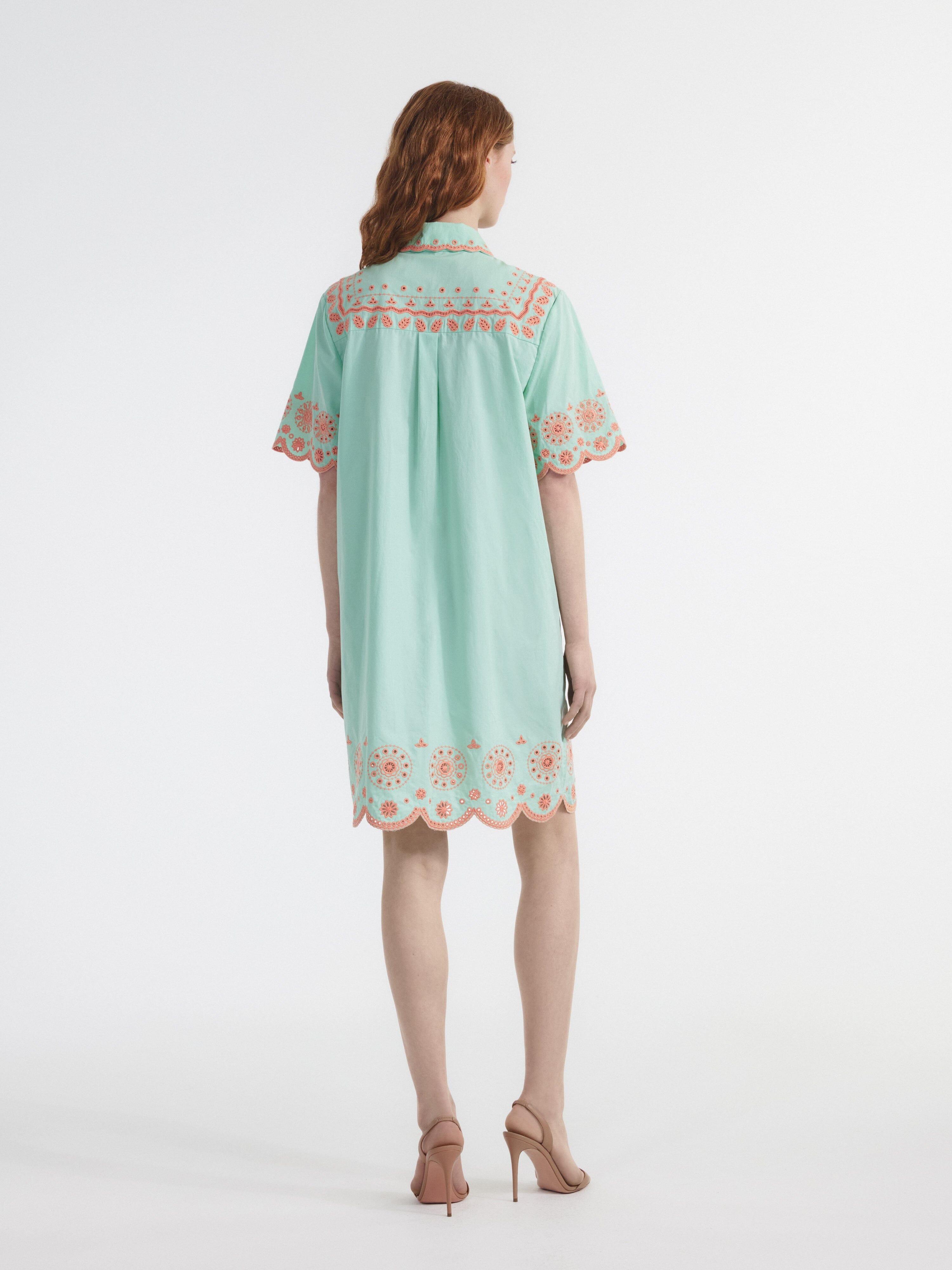 Dree B Short Dress in Bleach Aqua