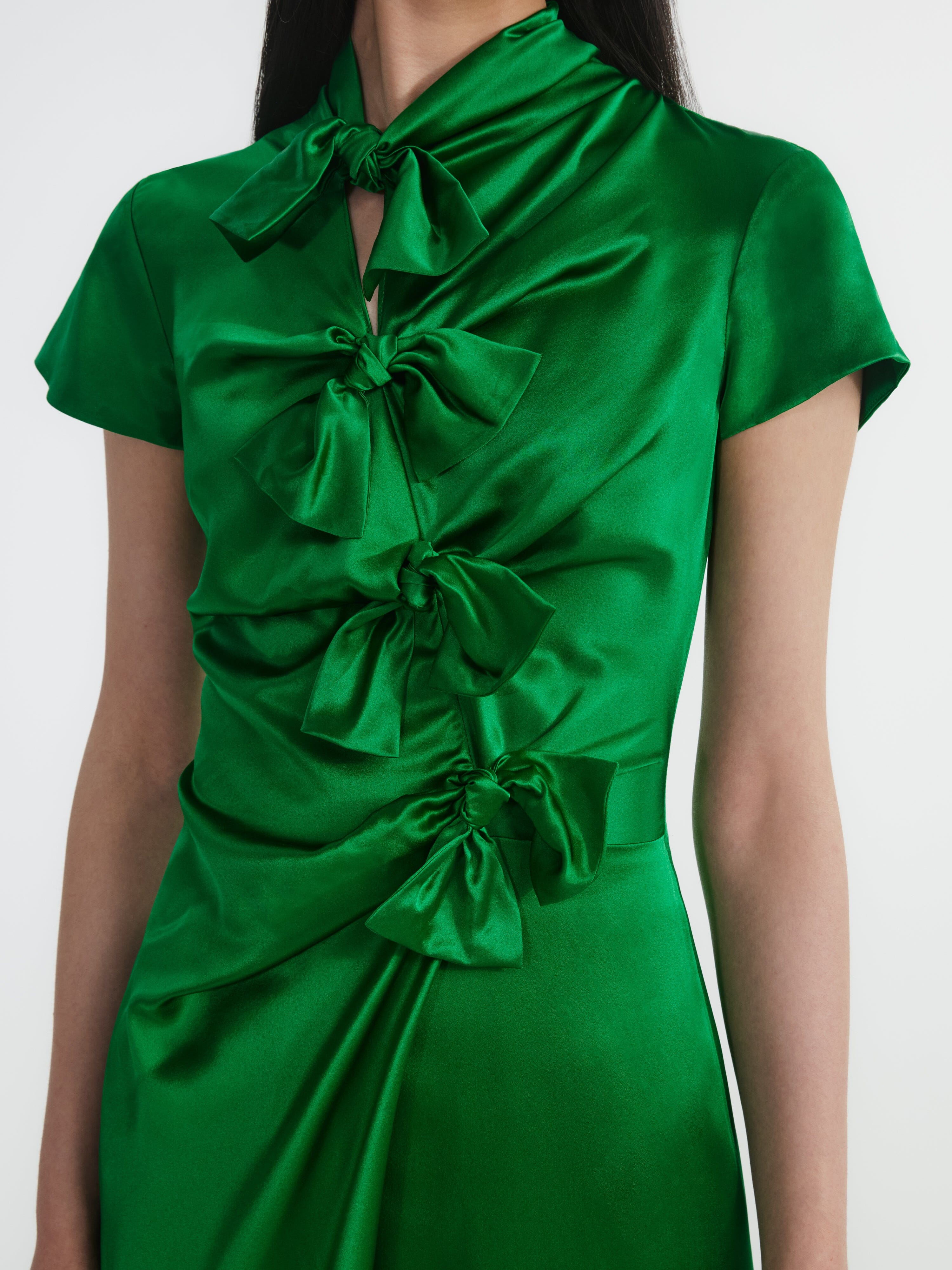 SALONI London - Kelly Dress in Emerald - Silk SALONI London - Kelly Dress in Emerald - Silk