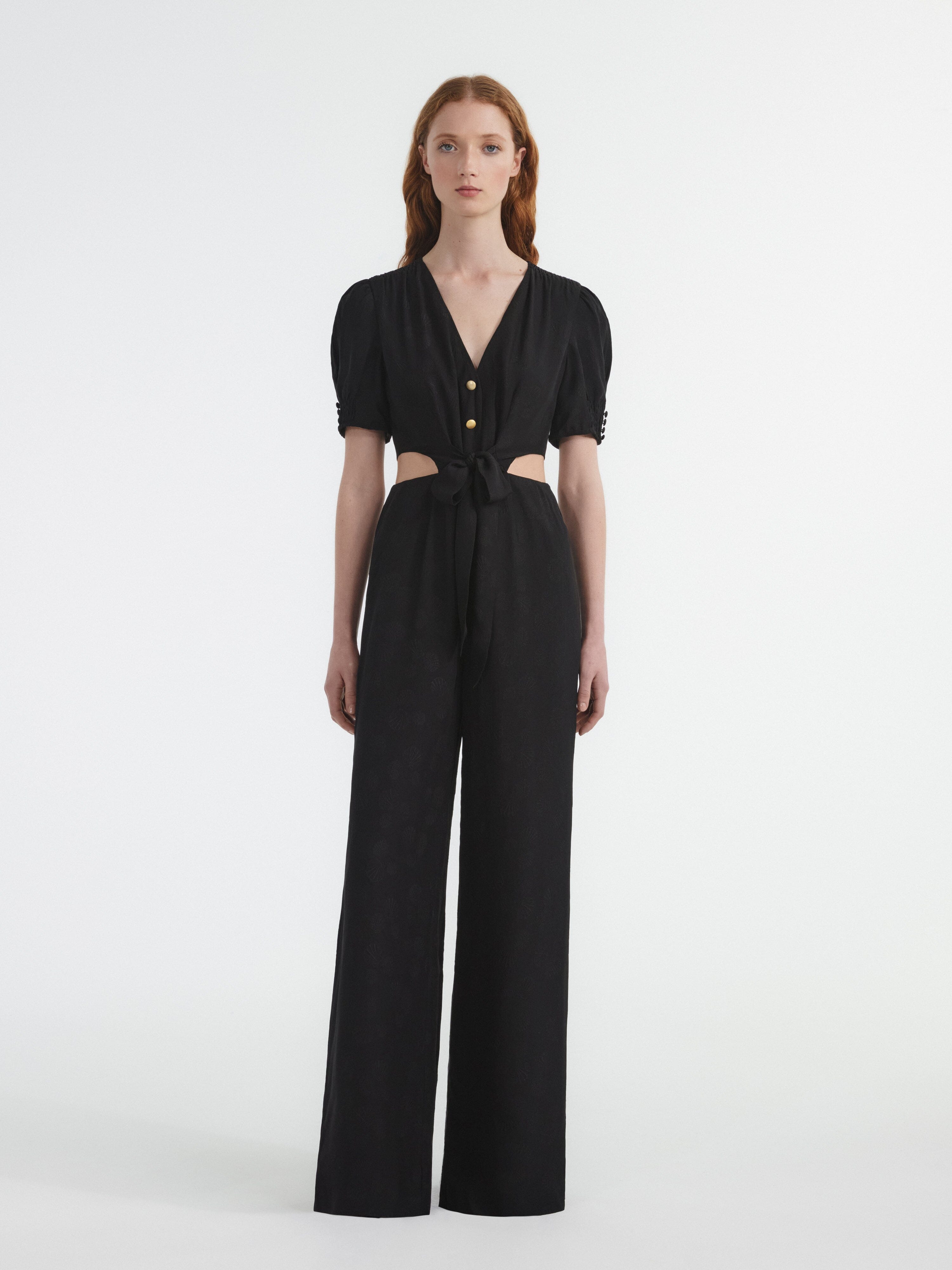 Lea Cutout Jumpsuit in Black