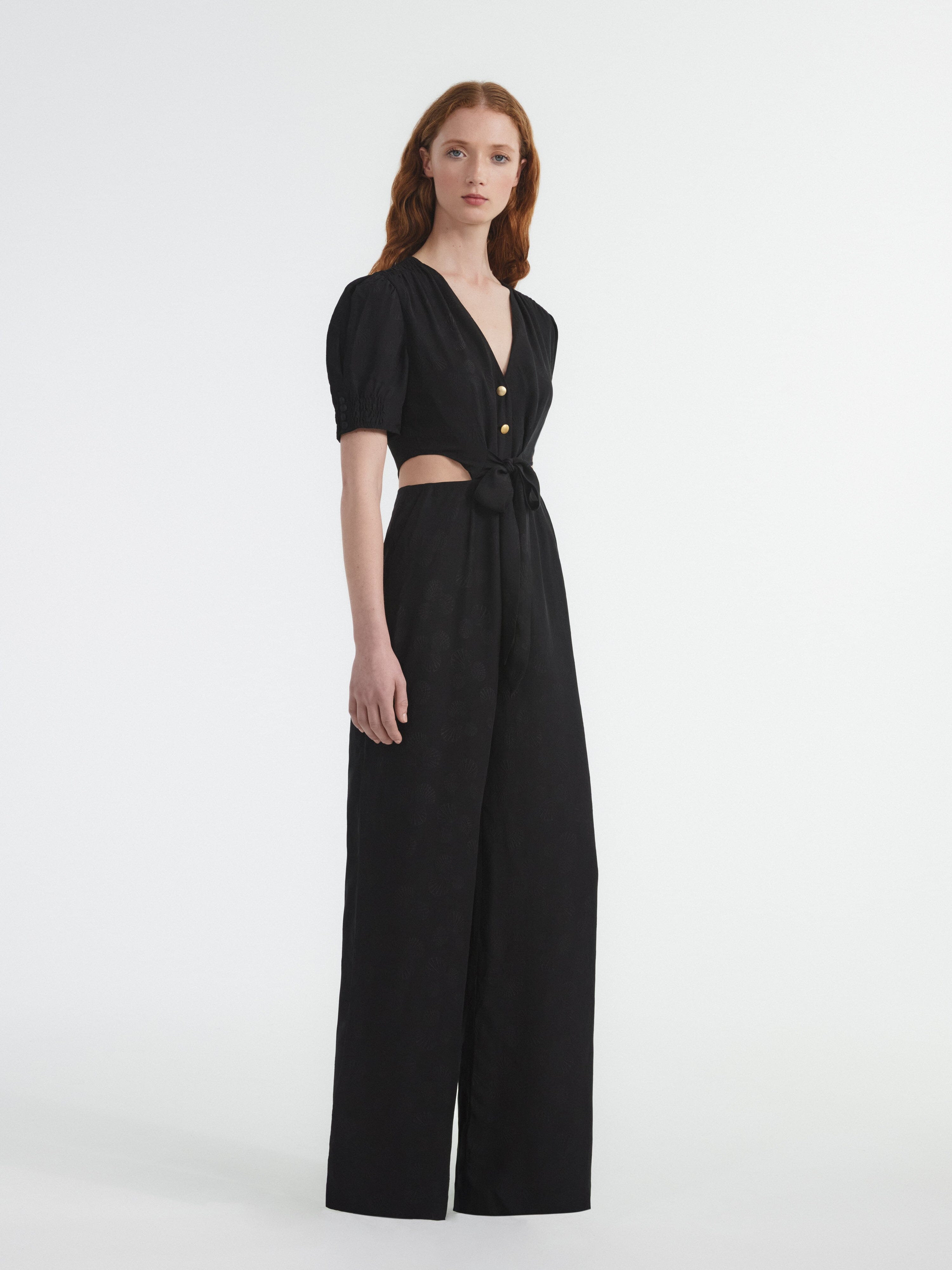 Lea Cutout Jumpsuit in Black