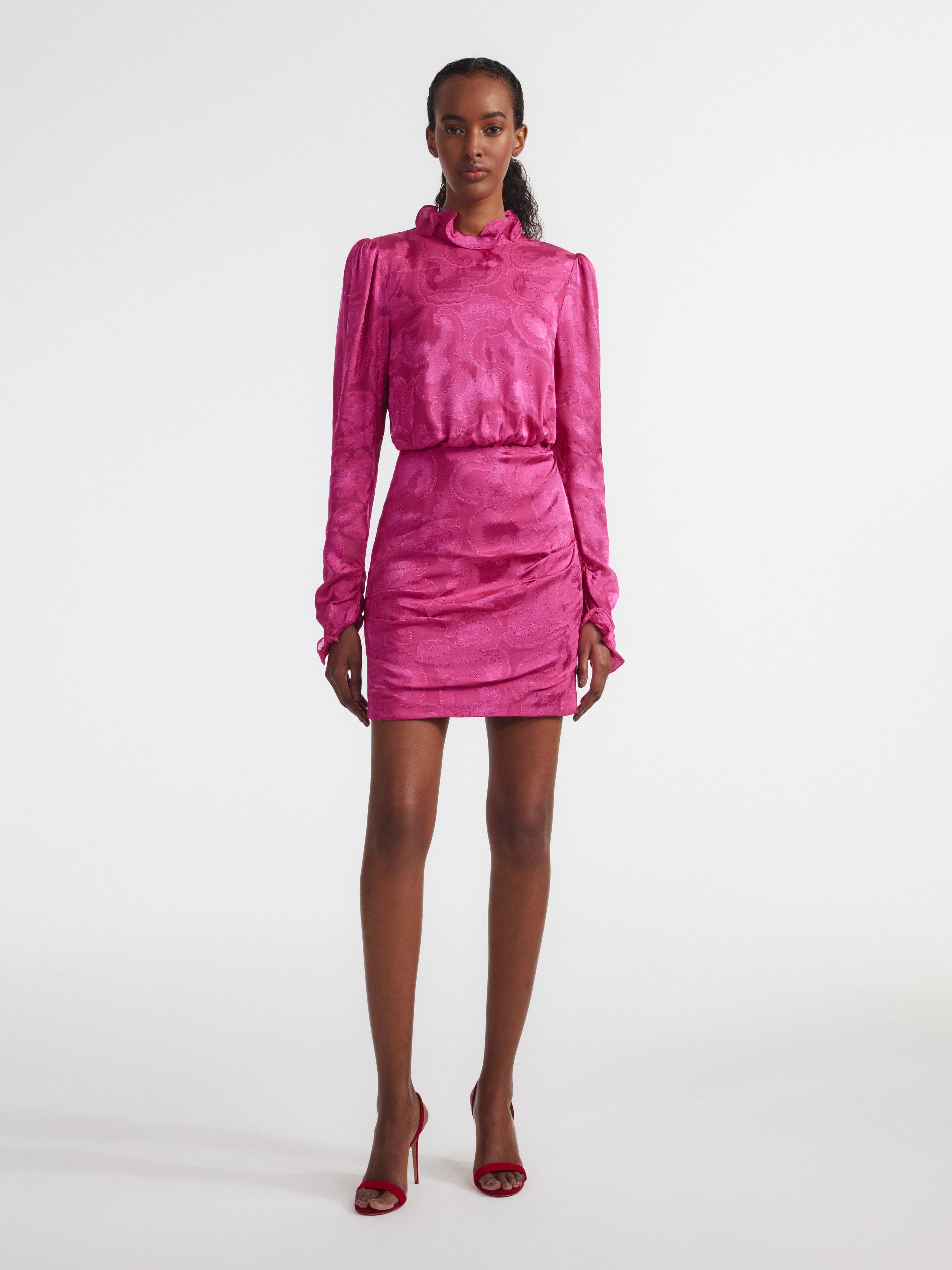 Rina B Dress in Pink Flambé