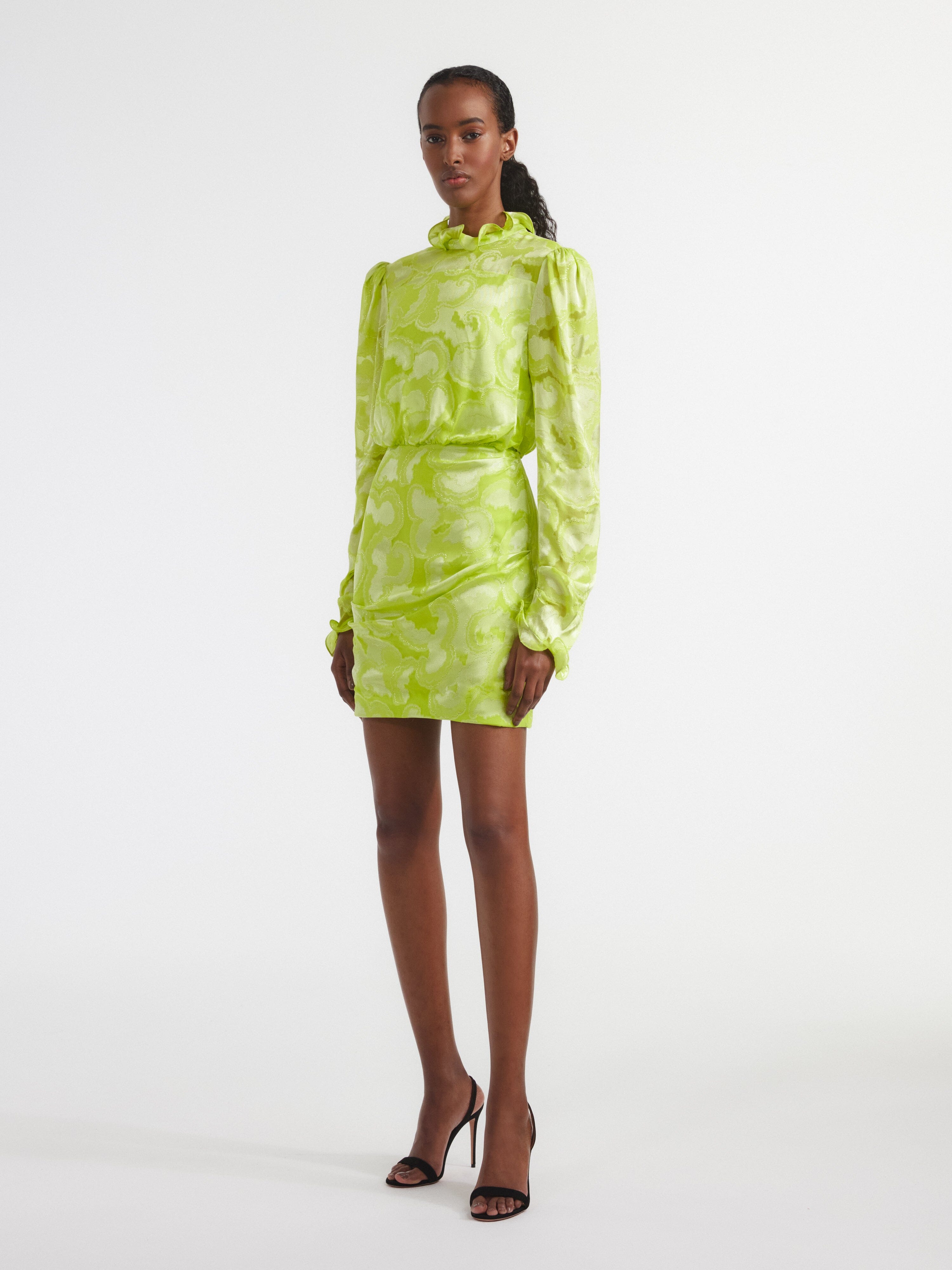 Rina B Dress in Lime