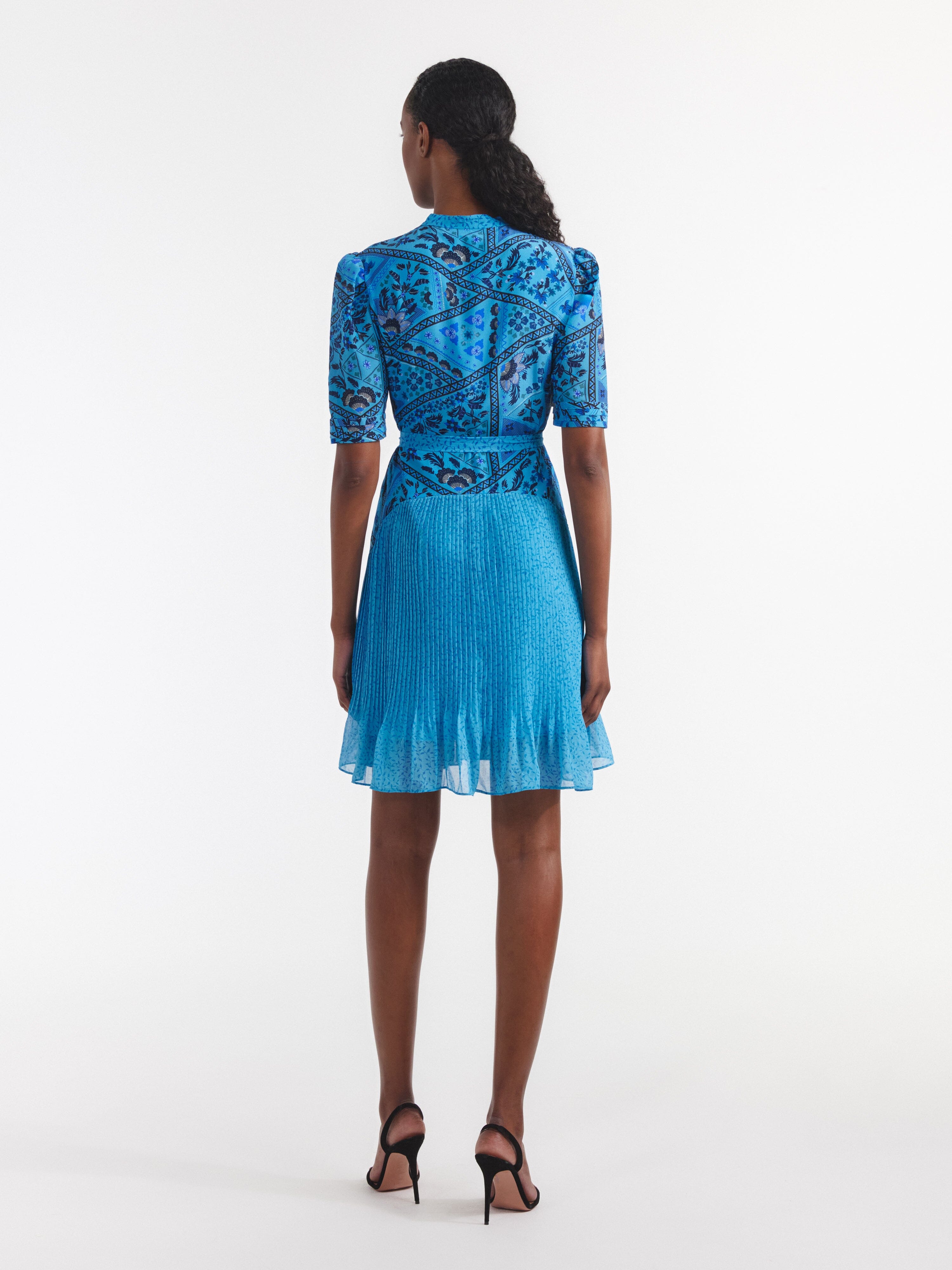 Ally Dress in Alam Patchwork Sky