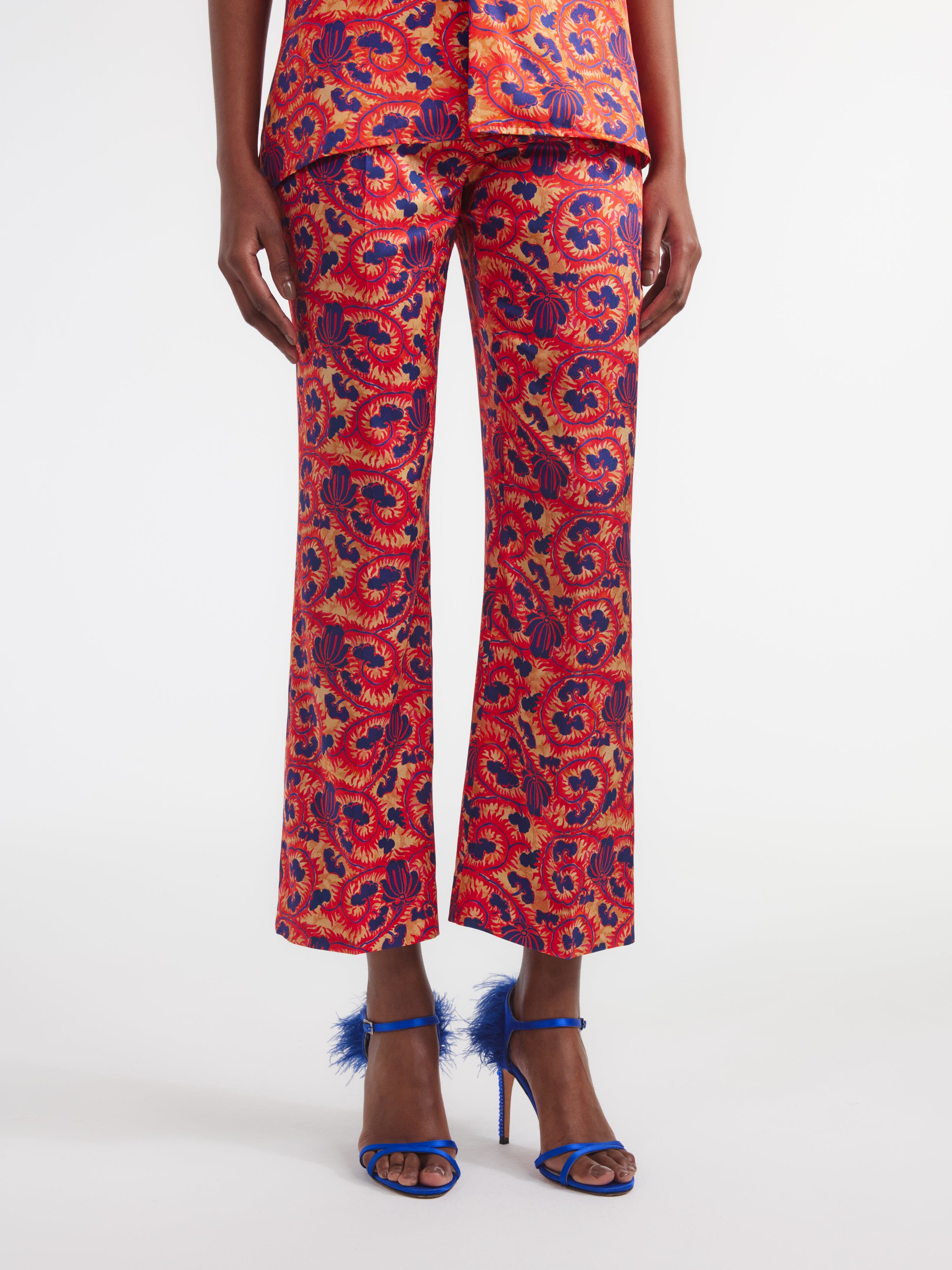 Capri Flute B Trouser in Harvest Coral