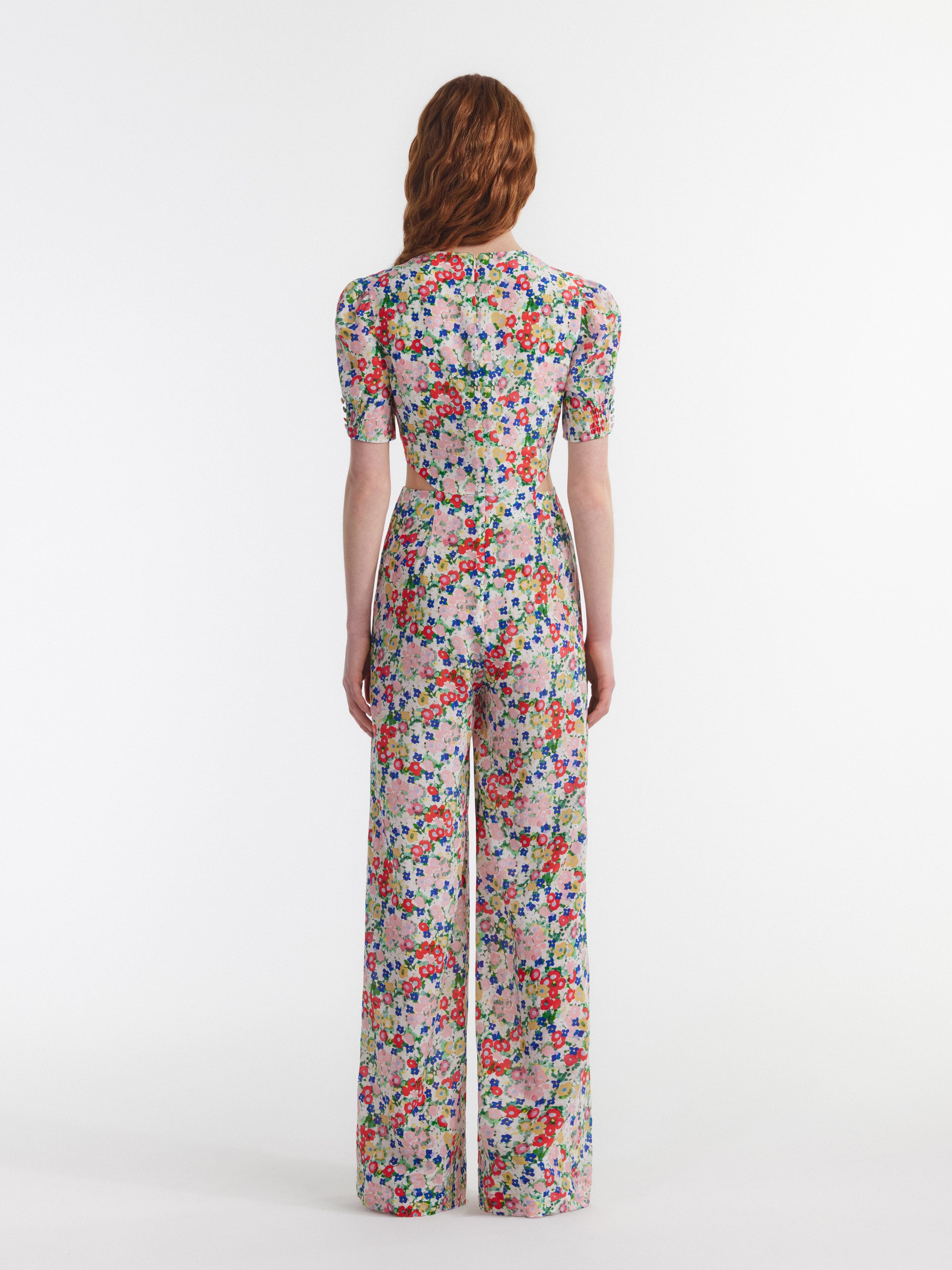 Lea Cutout Jumpsuit in Day Rosette