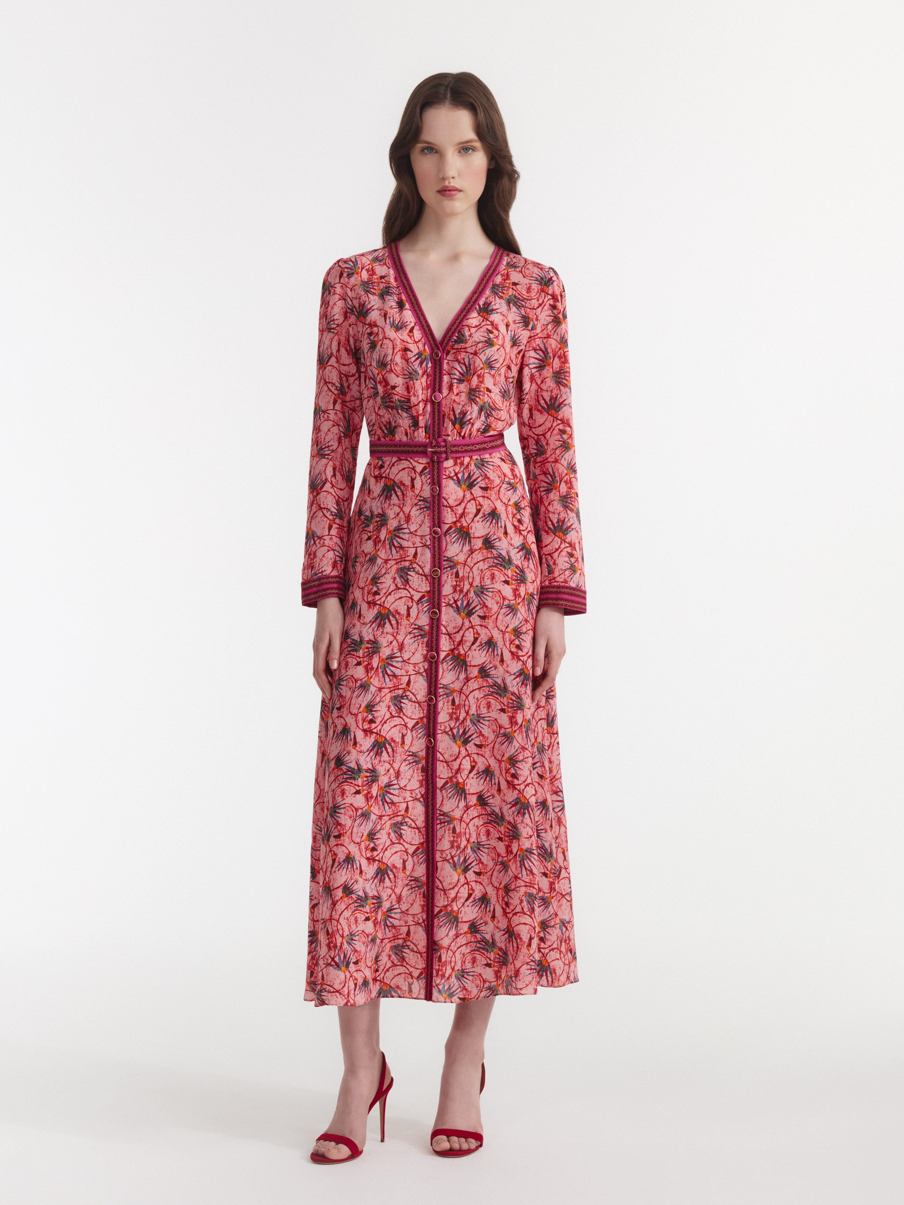 Lea Shirt Dress in Padma Hibiscus