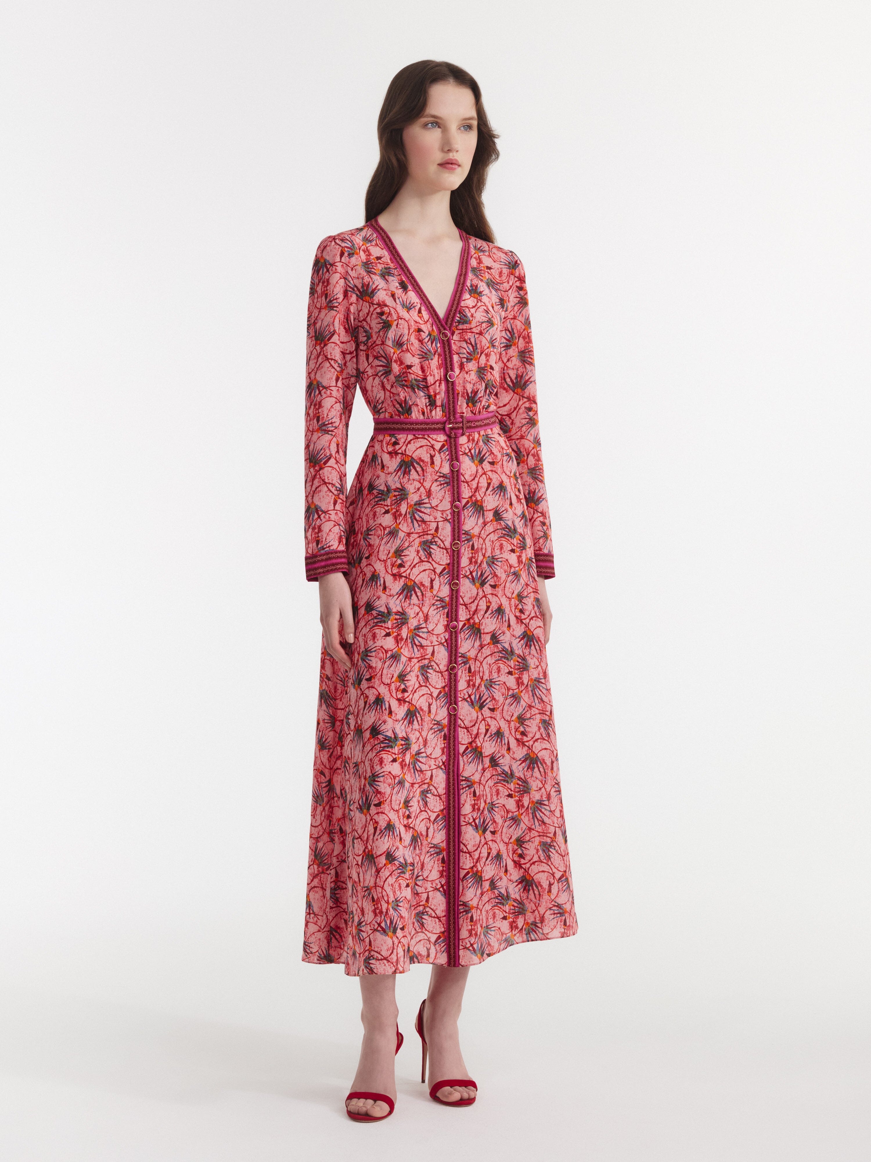 Lea Shirt Dress in Padma Hibiscus