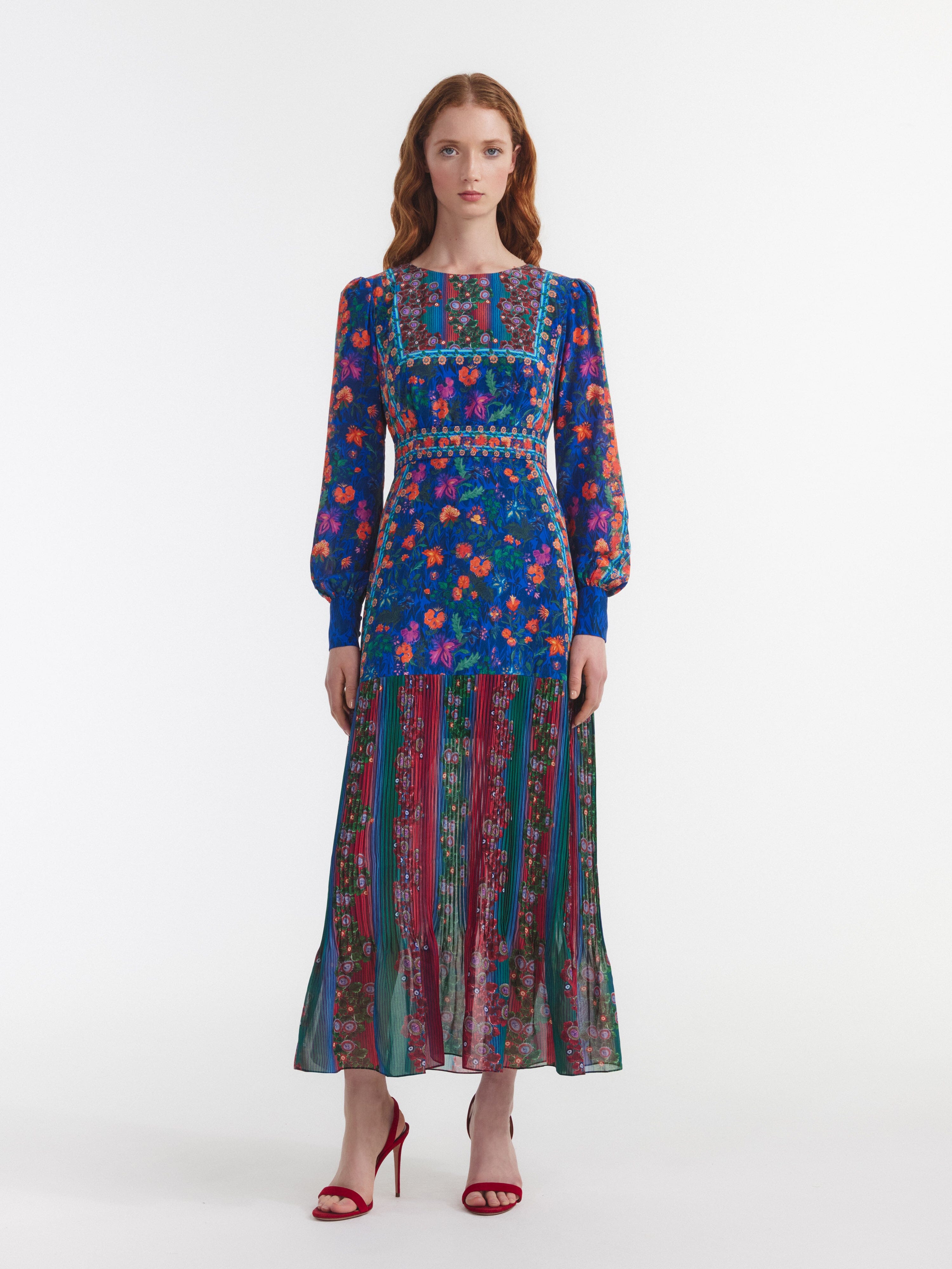 Vera Dress in Akina Border