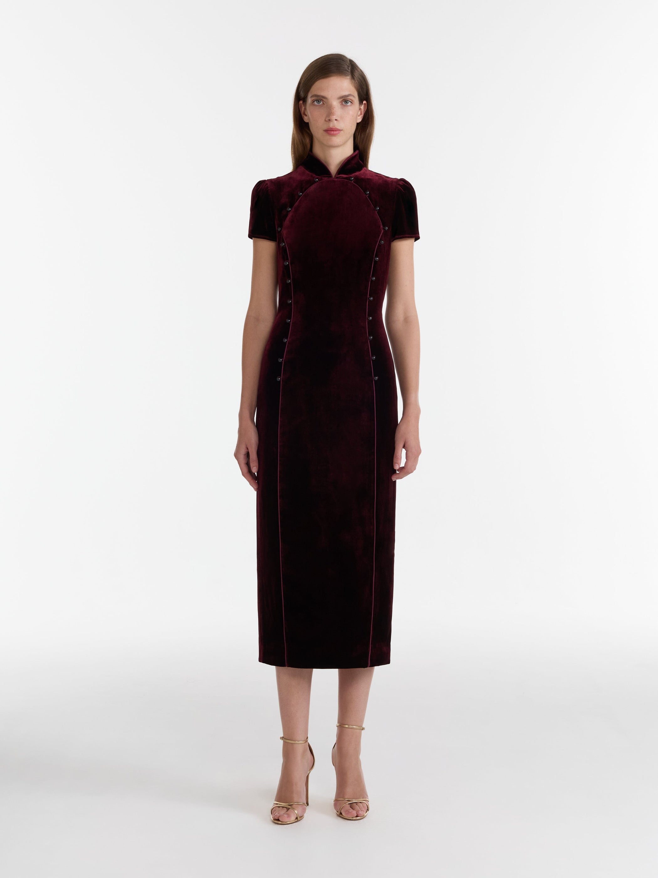Taro C Dress in Burgundy