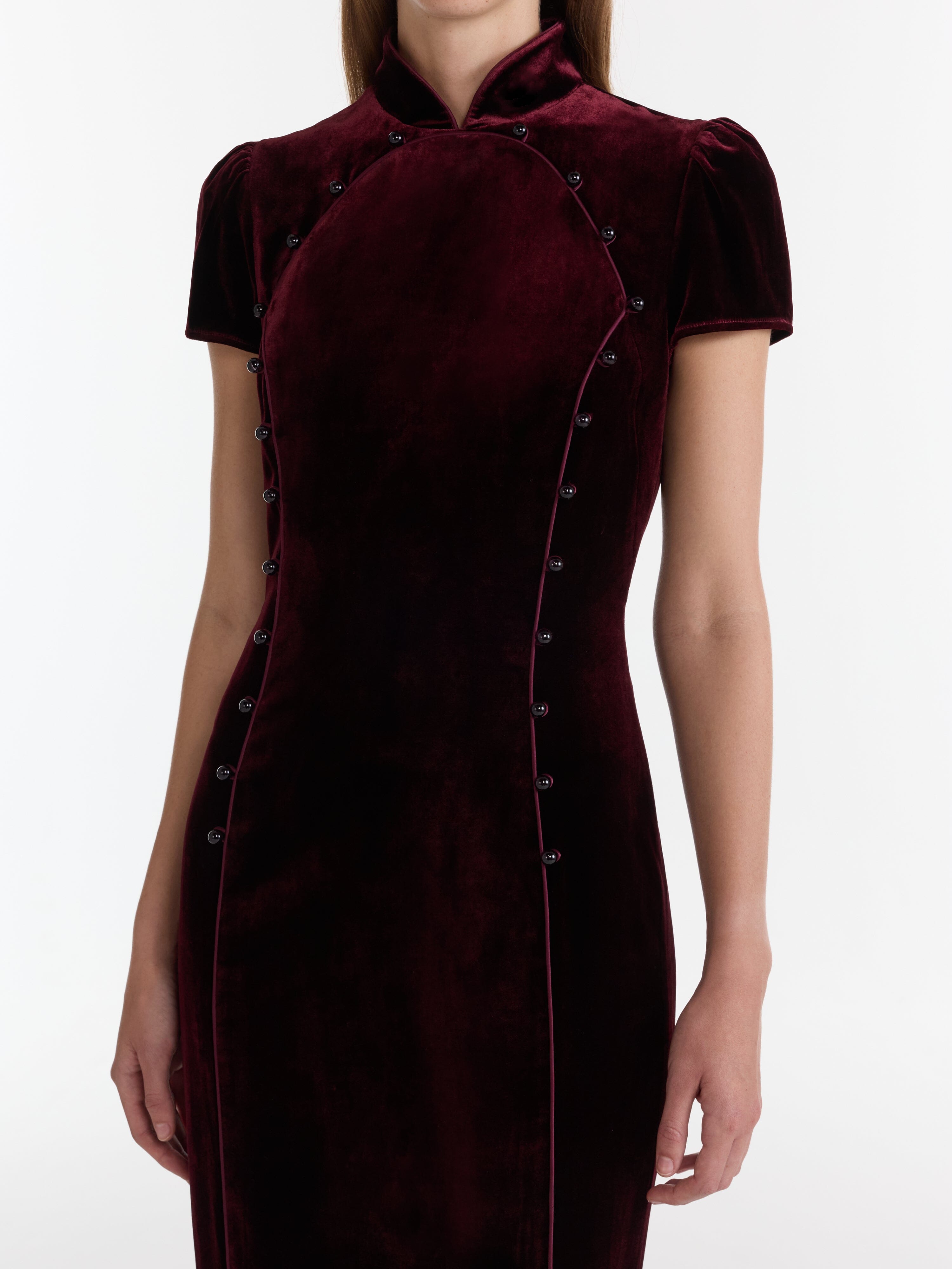 Taro C Dress in Burgundy Taro C Dress in Burgundy