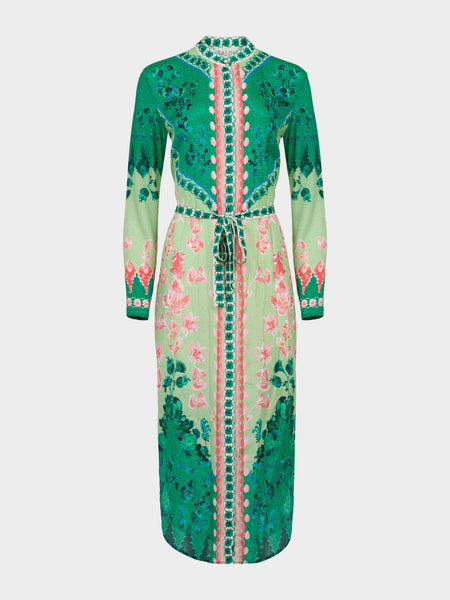 Molly D Dress in Floral Terrazzo