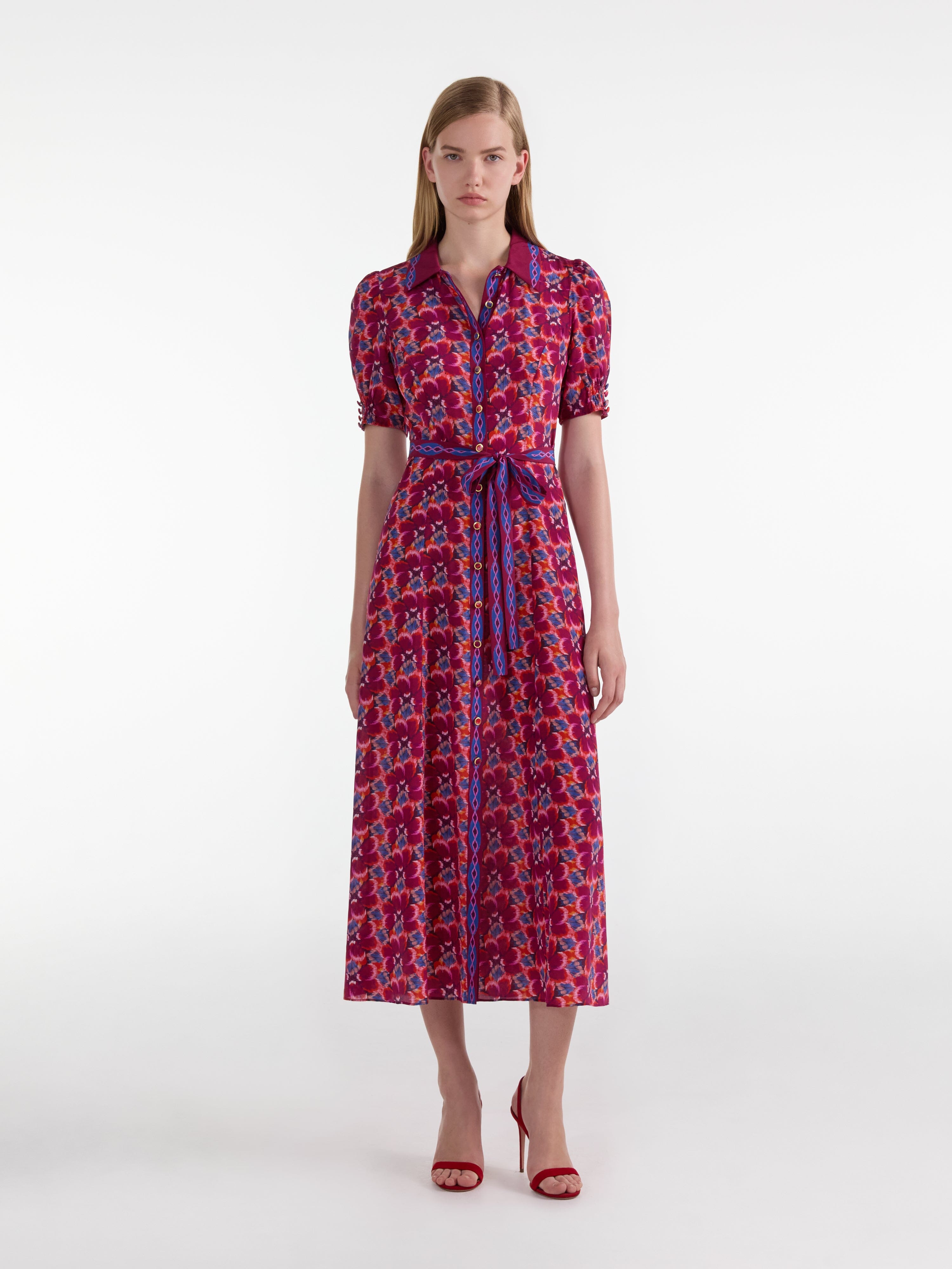 Vanessa D Dress in Quail Magenta