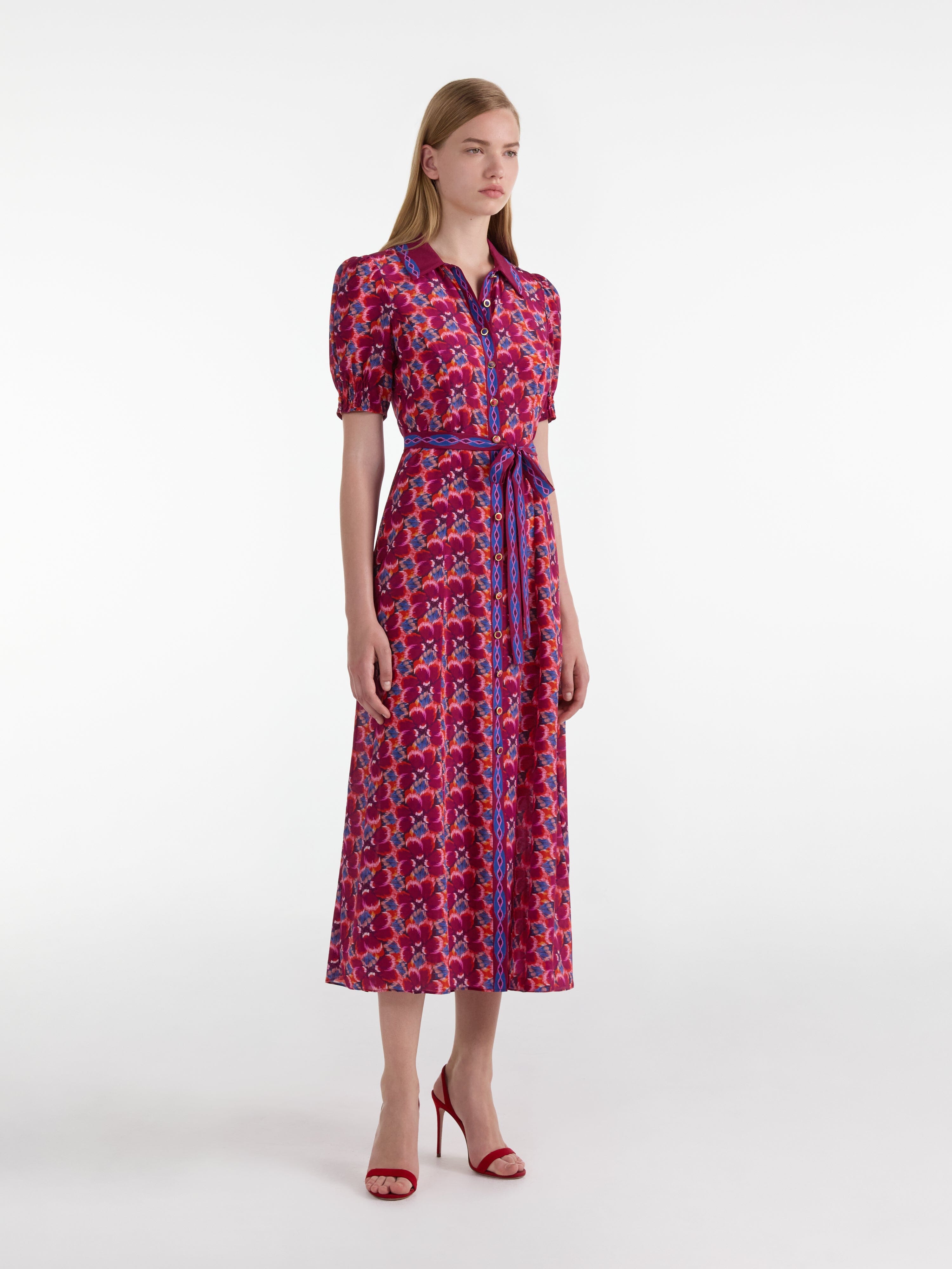 Vanessa D Dress in Quail Magenta