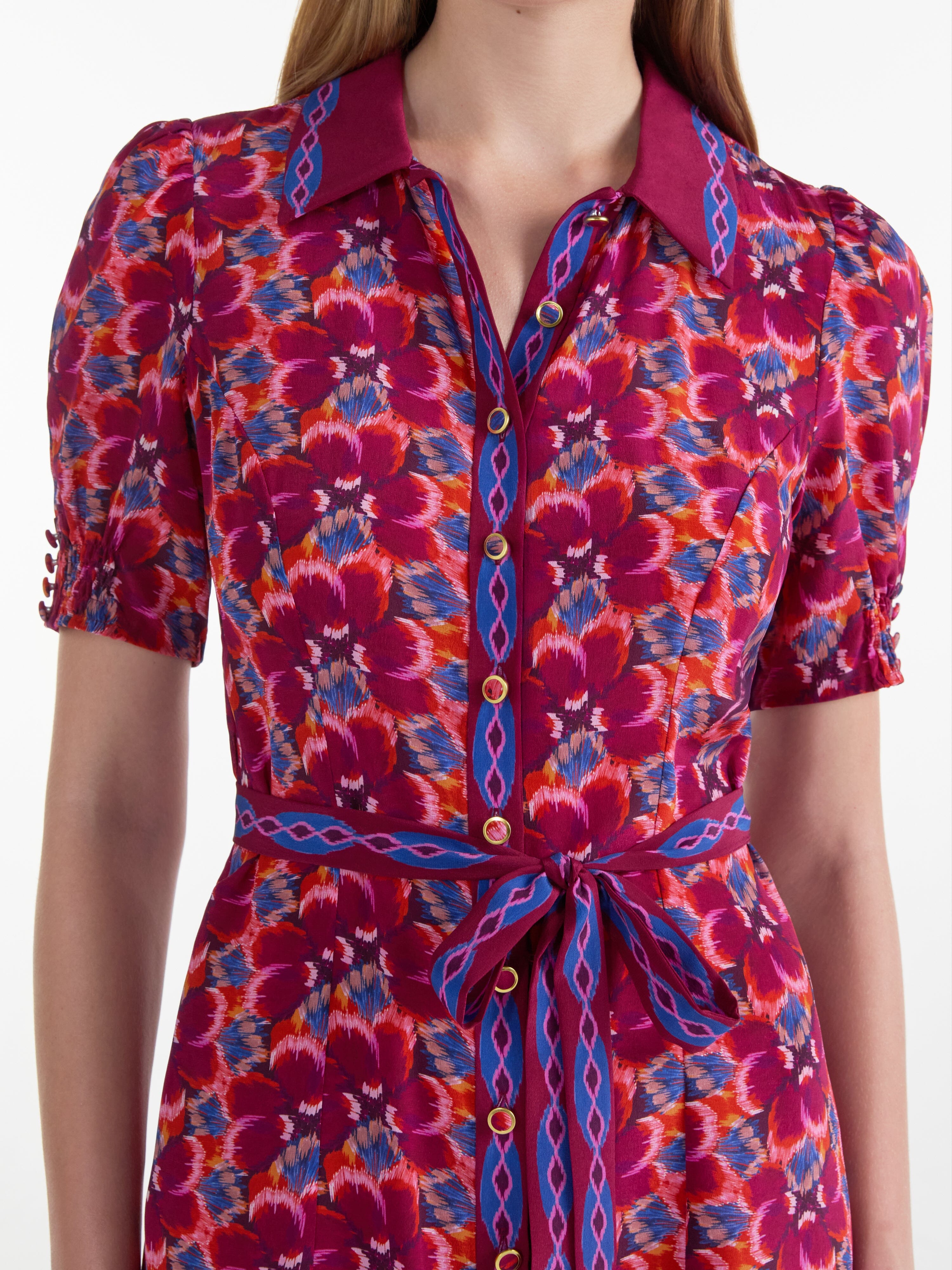 Vanessa D Dress in Quail Magenta