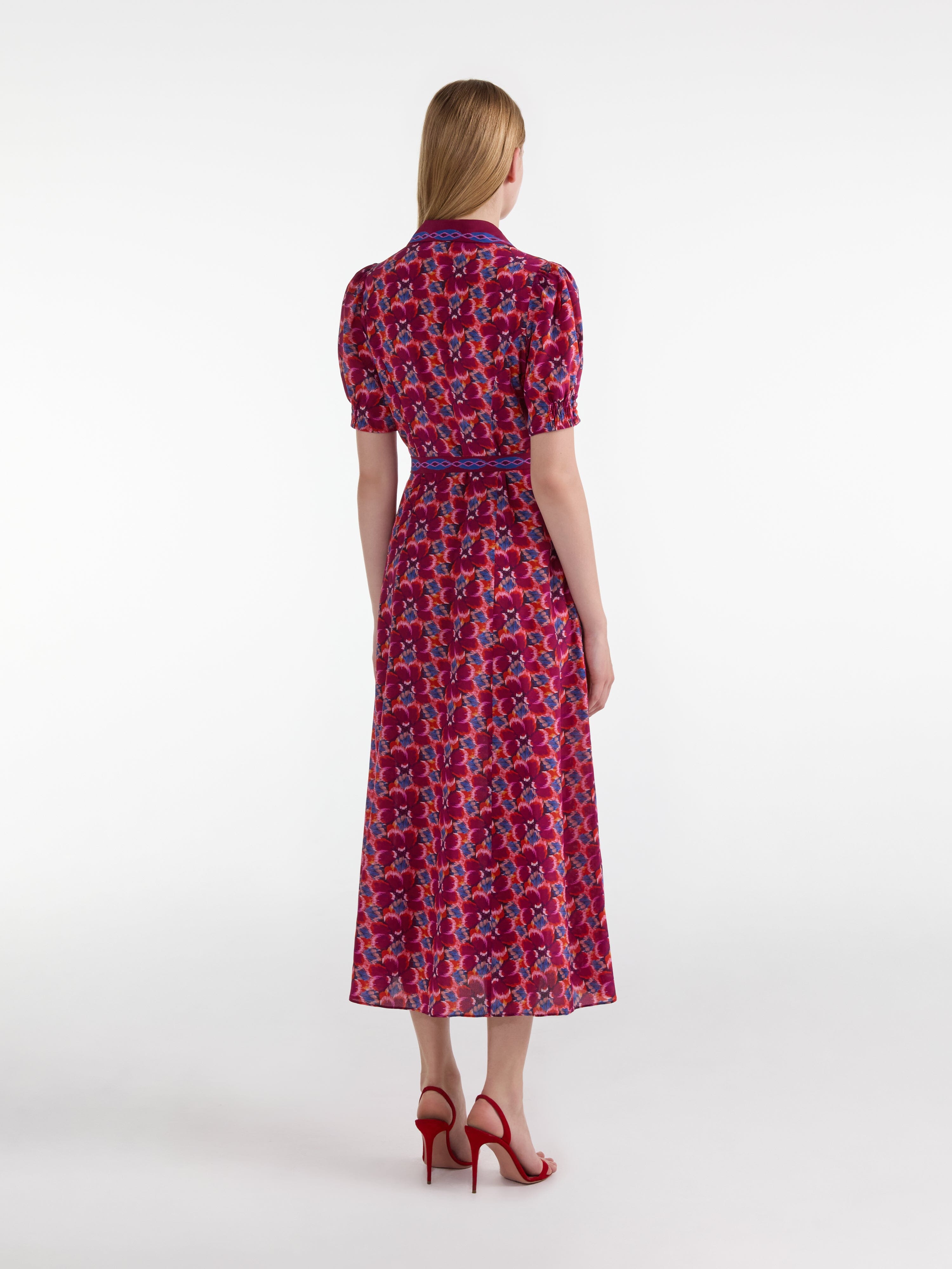 Vanessa D Dress in Quail Magenta