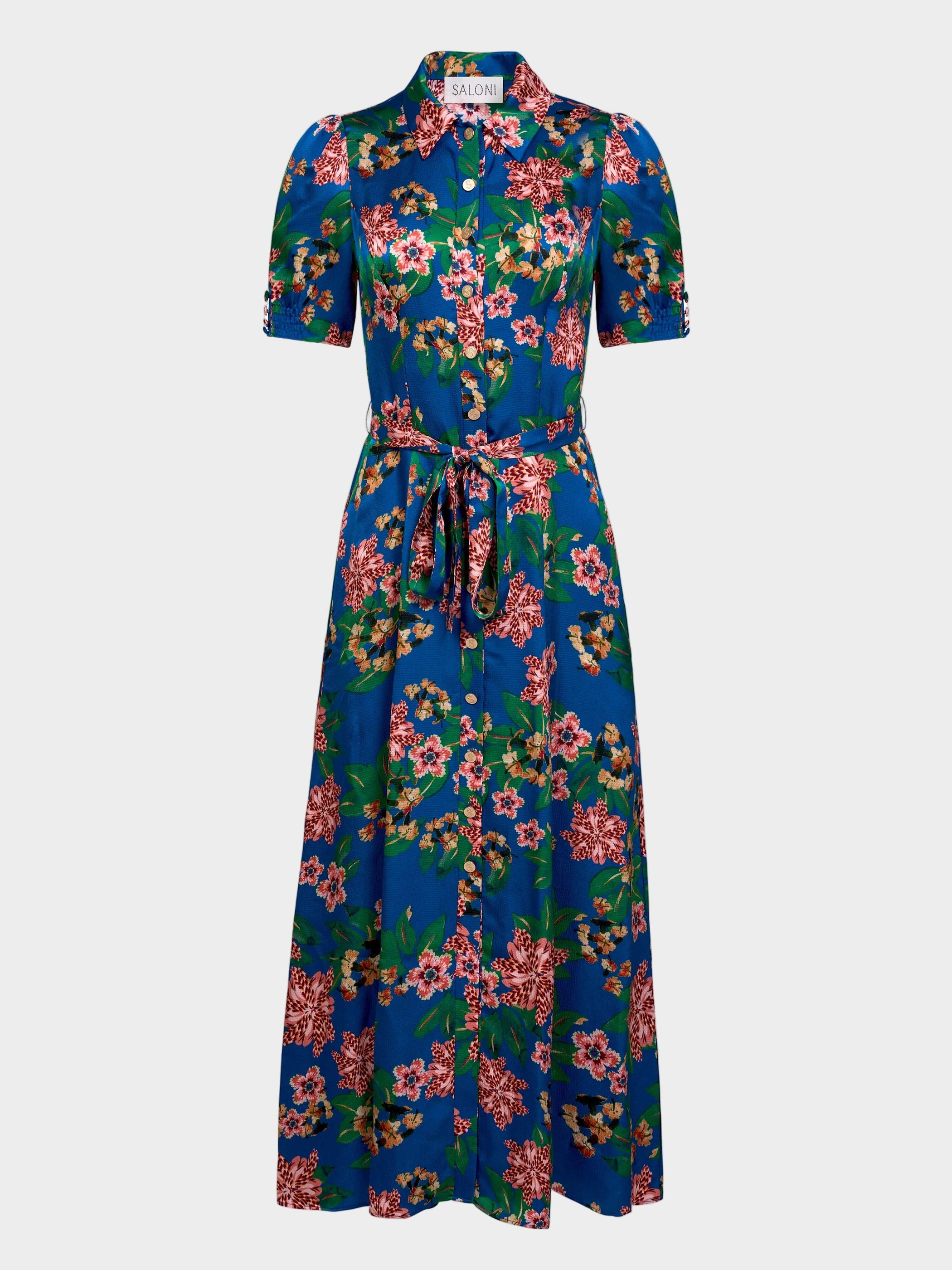 Vanessa D Dress in Flori Sapphire