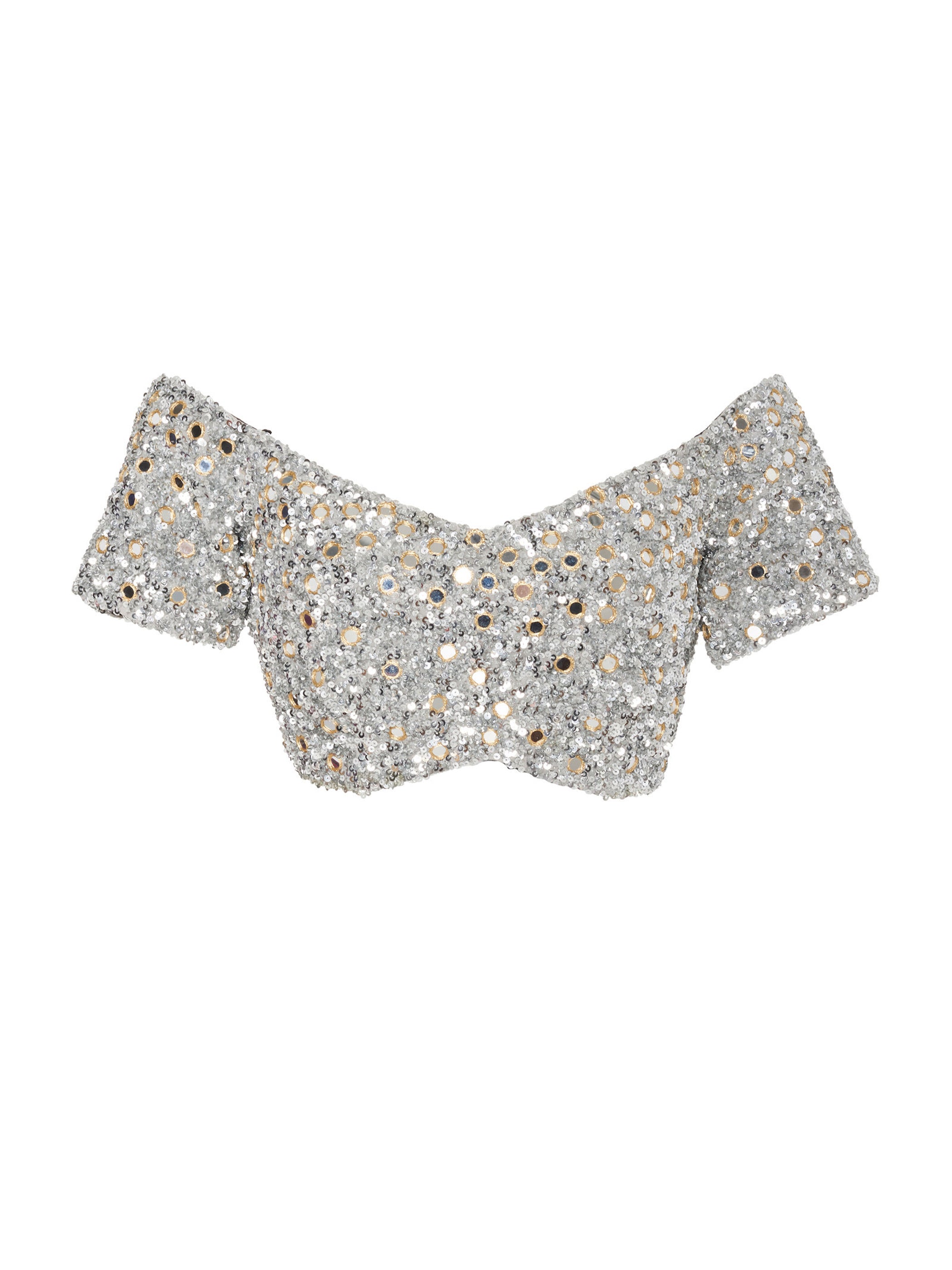 Clementine Choli in Silver Sequin