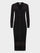 Venyx Long Rib Cardigan Dress in Black Gold