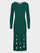 Venyx Pointelle Dress in Jade Metallic