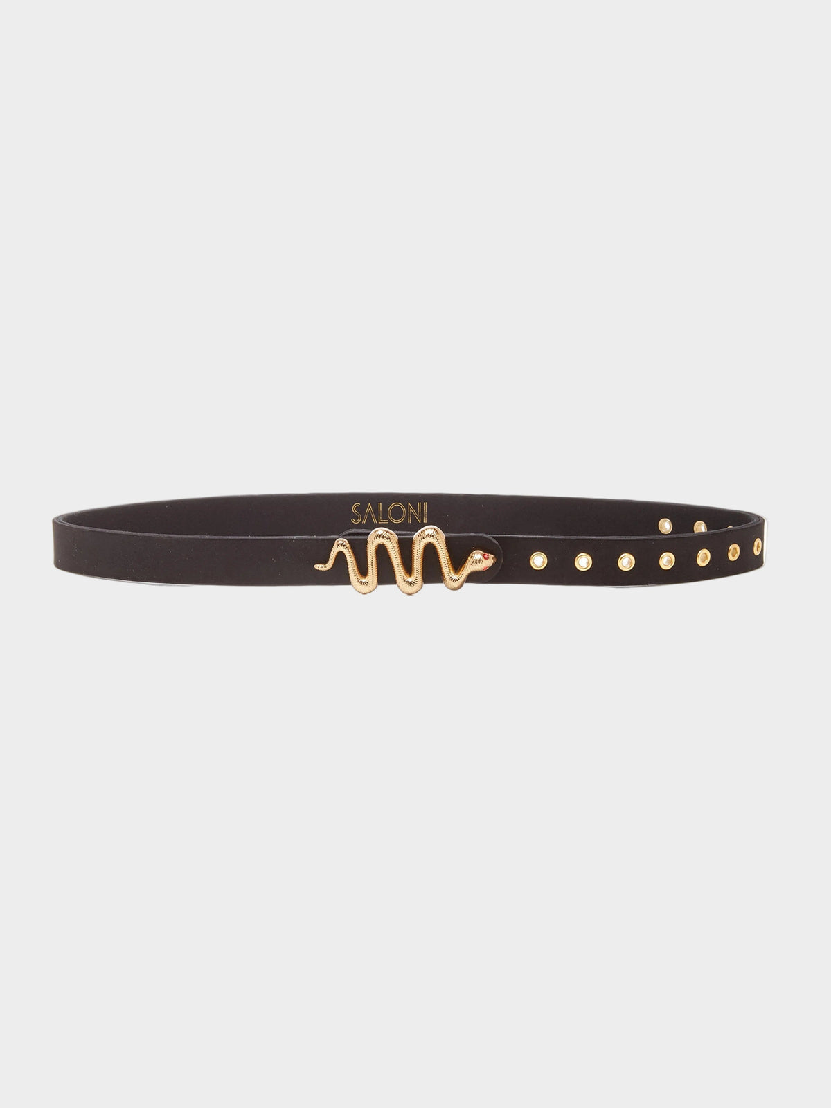 Venyx Snake Eyes Black Leather Belt