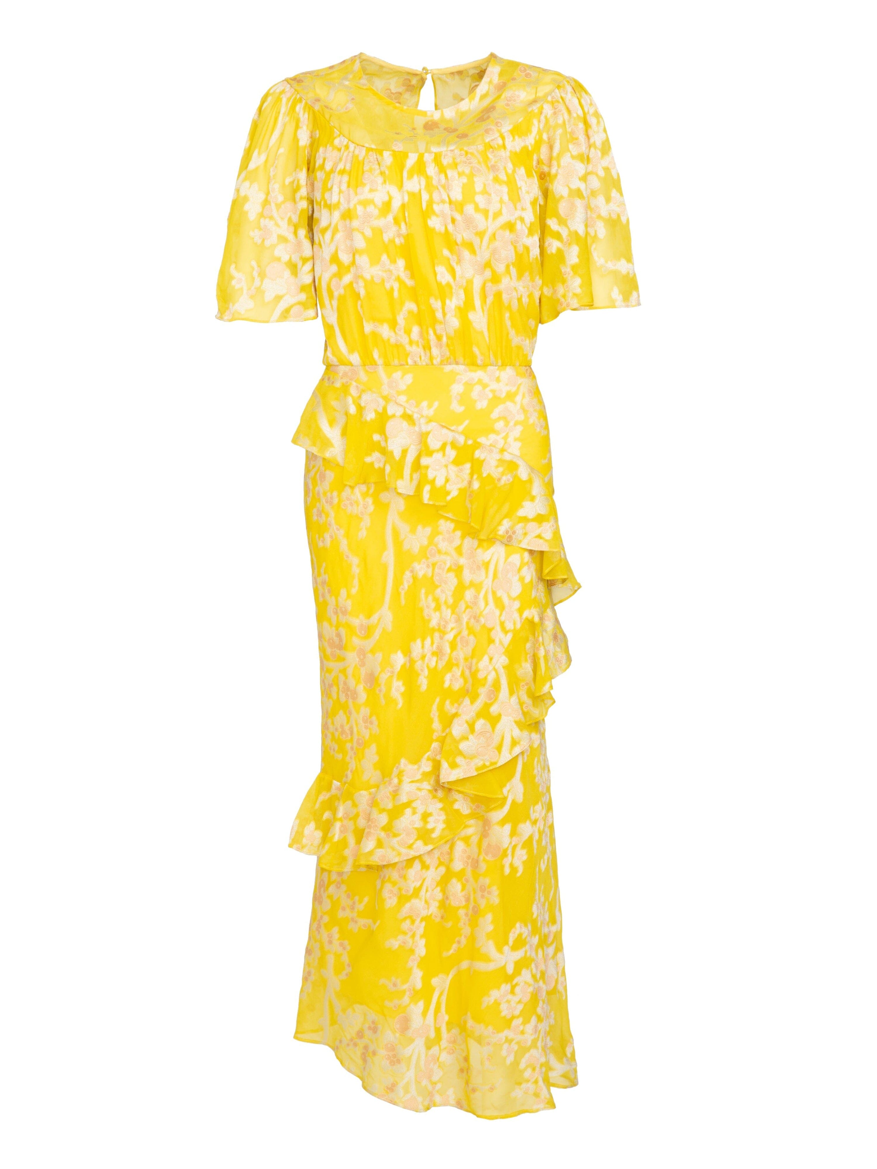 Vida B Dress in Bright Lemon
