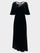 Vida Velvet Dress in Black Silver Ribbons