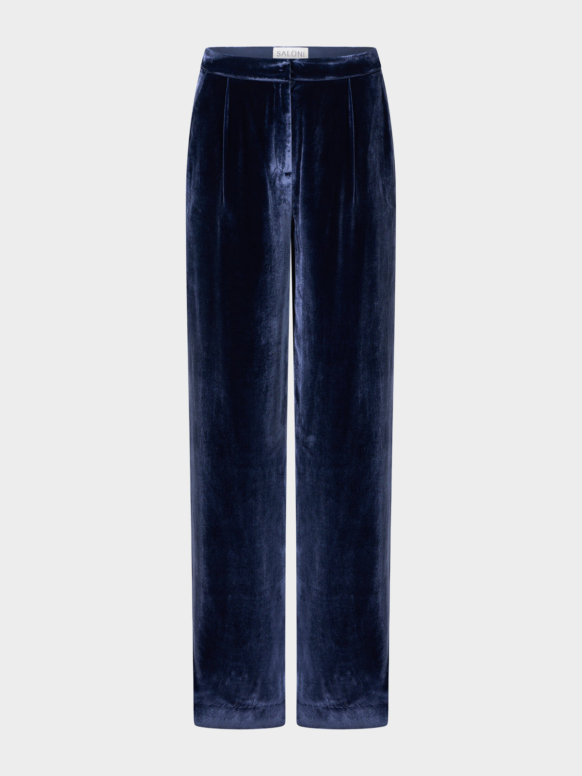 Wide Tailored Trousers in Dark Navy