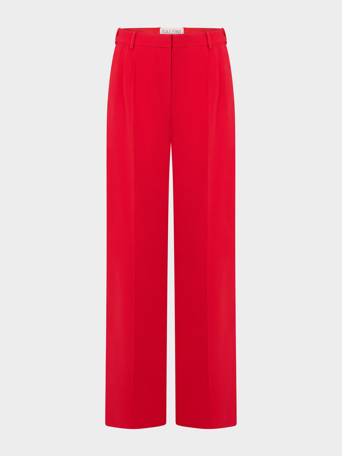 Wide Tailored Trousers in Scarlet