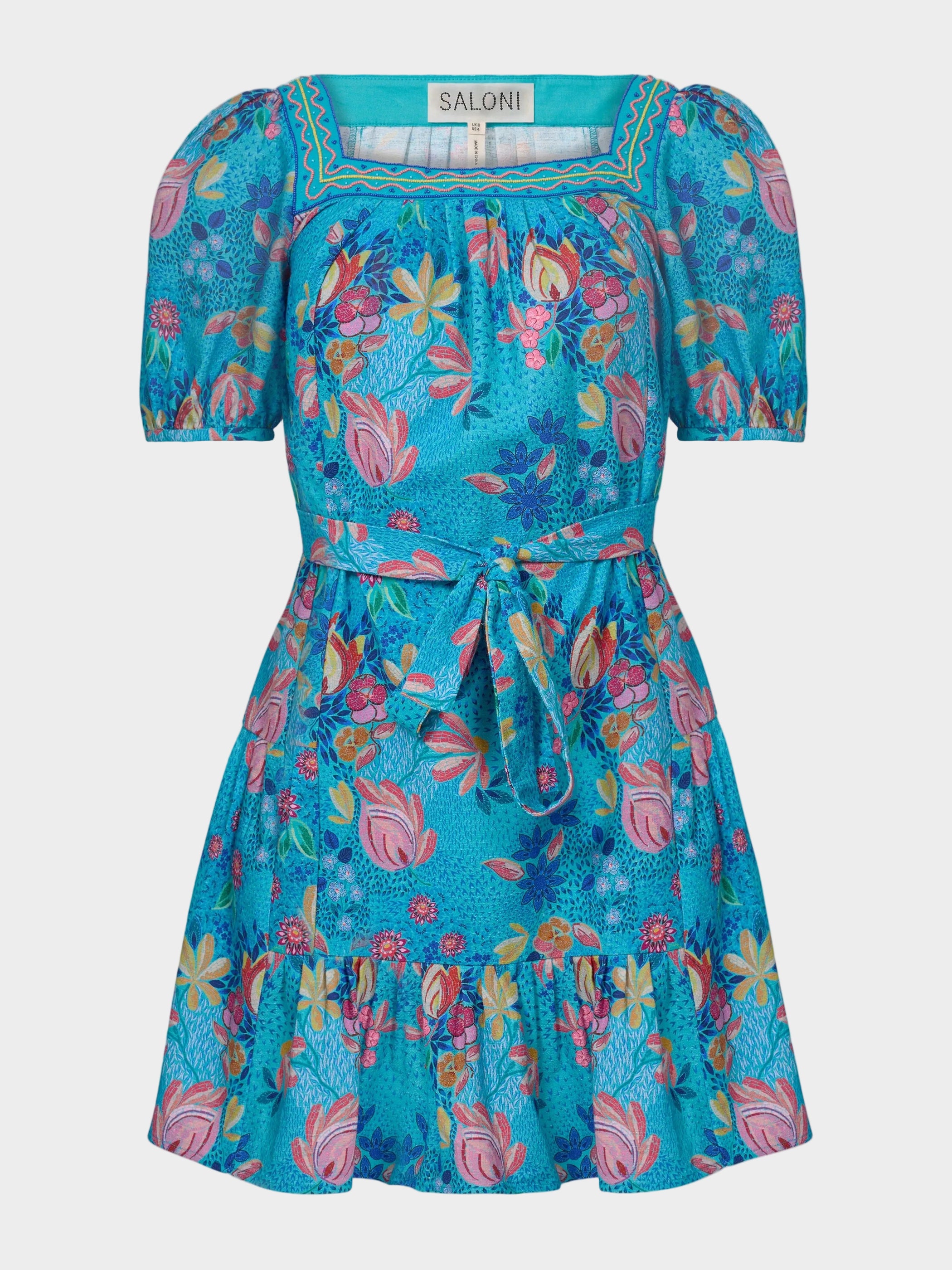 Yashi Short Dress in Mosaic Sea