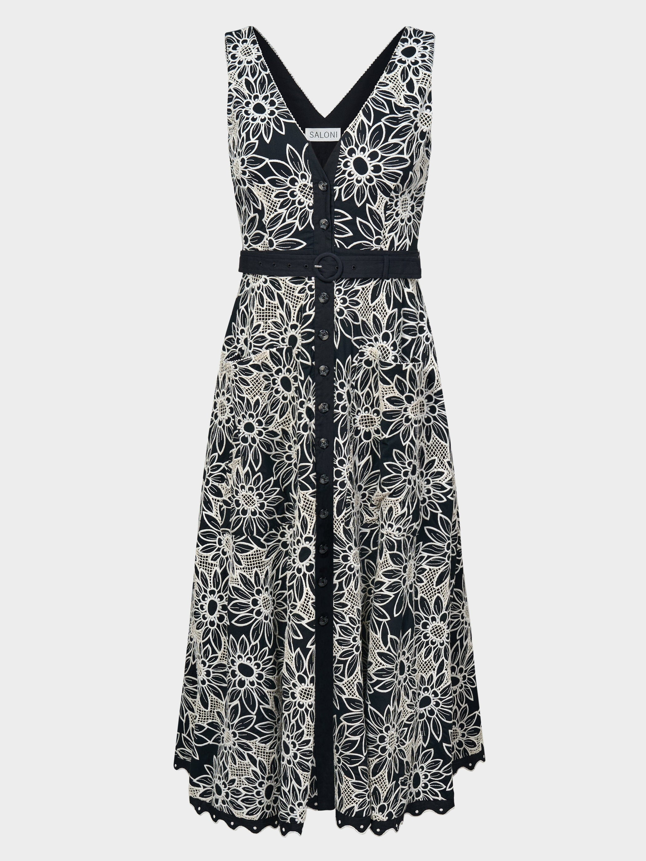 Zoey D Dress in Black Daisies