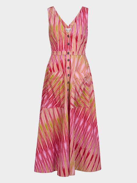 モメソセ☆さま専用　カリーナ　ニットリボンいちご柄ワンピース　新品　S XS ZoeyDressinUzbekStrawberry_gra