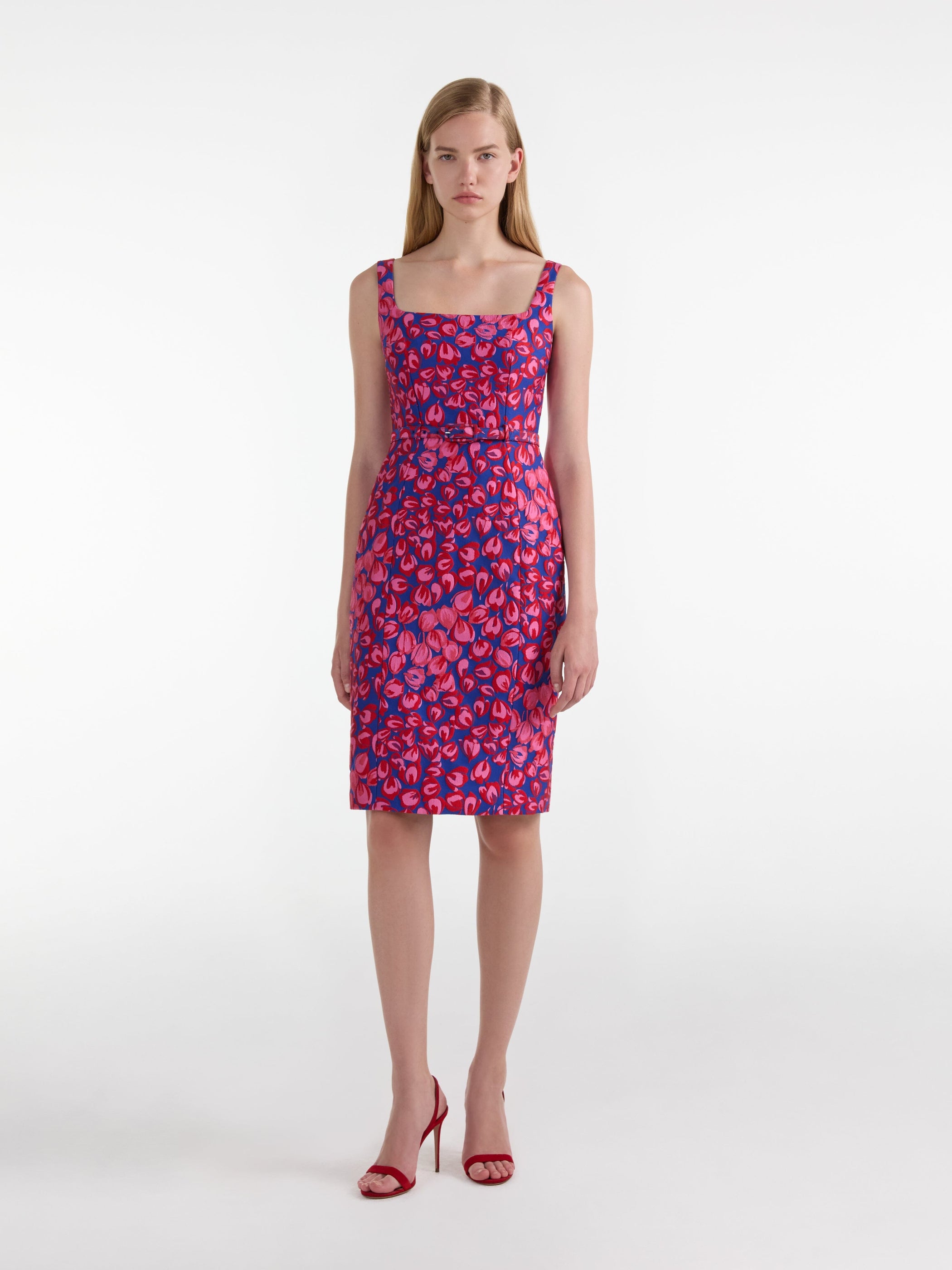 Bora Dress in Azure Flamingo