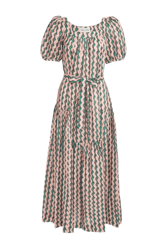 Yashi Dress in Ocean Stripe