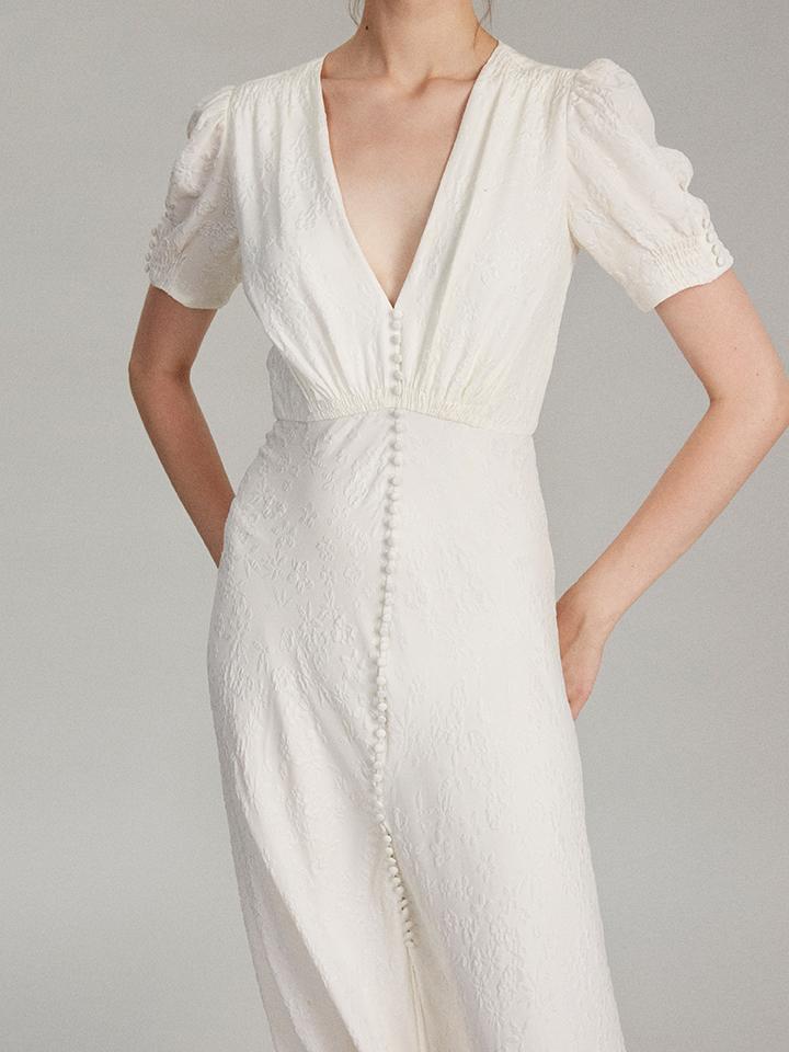 Load image into Gallery viewer, Venyx Lea Long Dress in Ivory