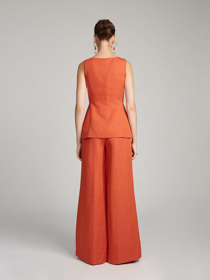 Load image into Gallery viewer, Bibba Sleeveless Jacket in Terracotta