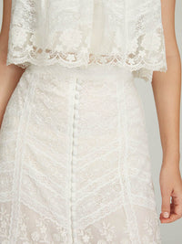 Lorna Lace Skirt in Ivory