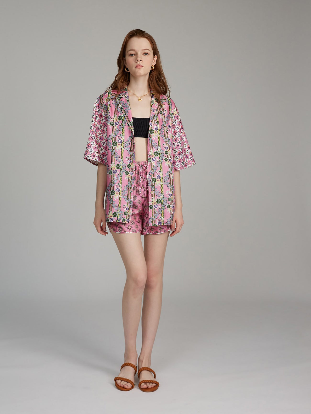 Load image into Gallery viewer, Paige Shorts in Thistle print