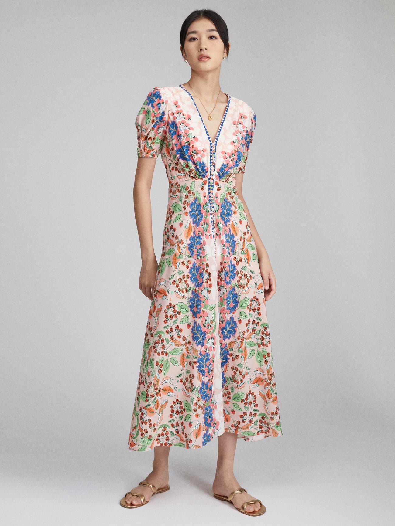 Load image into Gallery viewer, Lea Long Dress in Sugar Berries