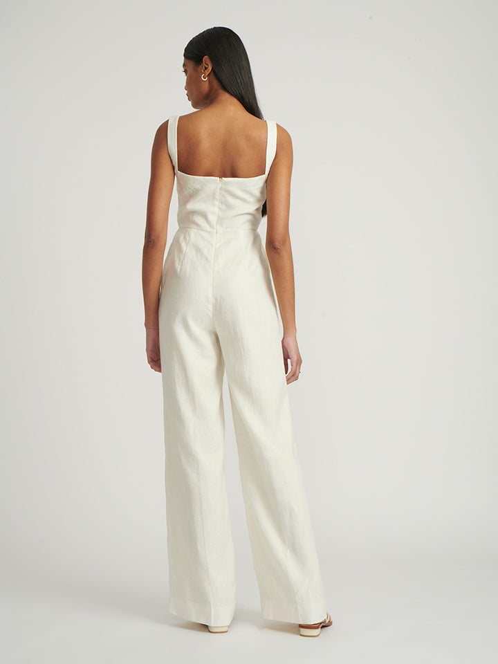 Load image into Gallery viewer, Rachel Jumpsuit in Ivory