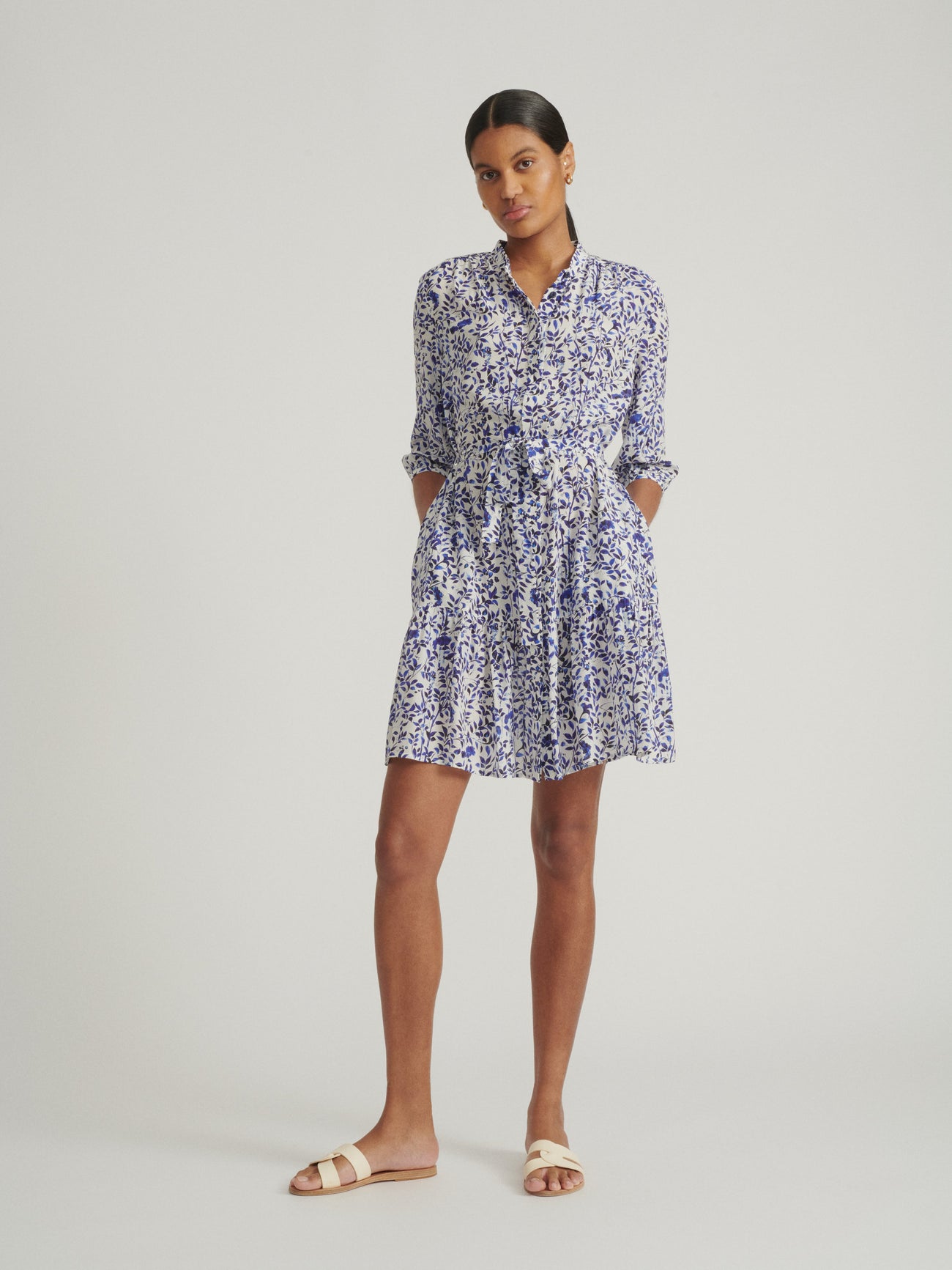 Load image into Gallery viewer, Tyra Dress in Porcelain print