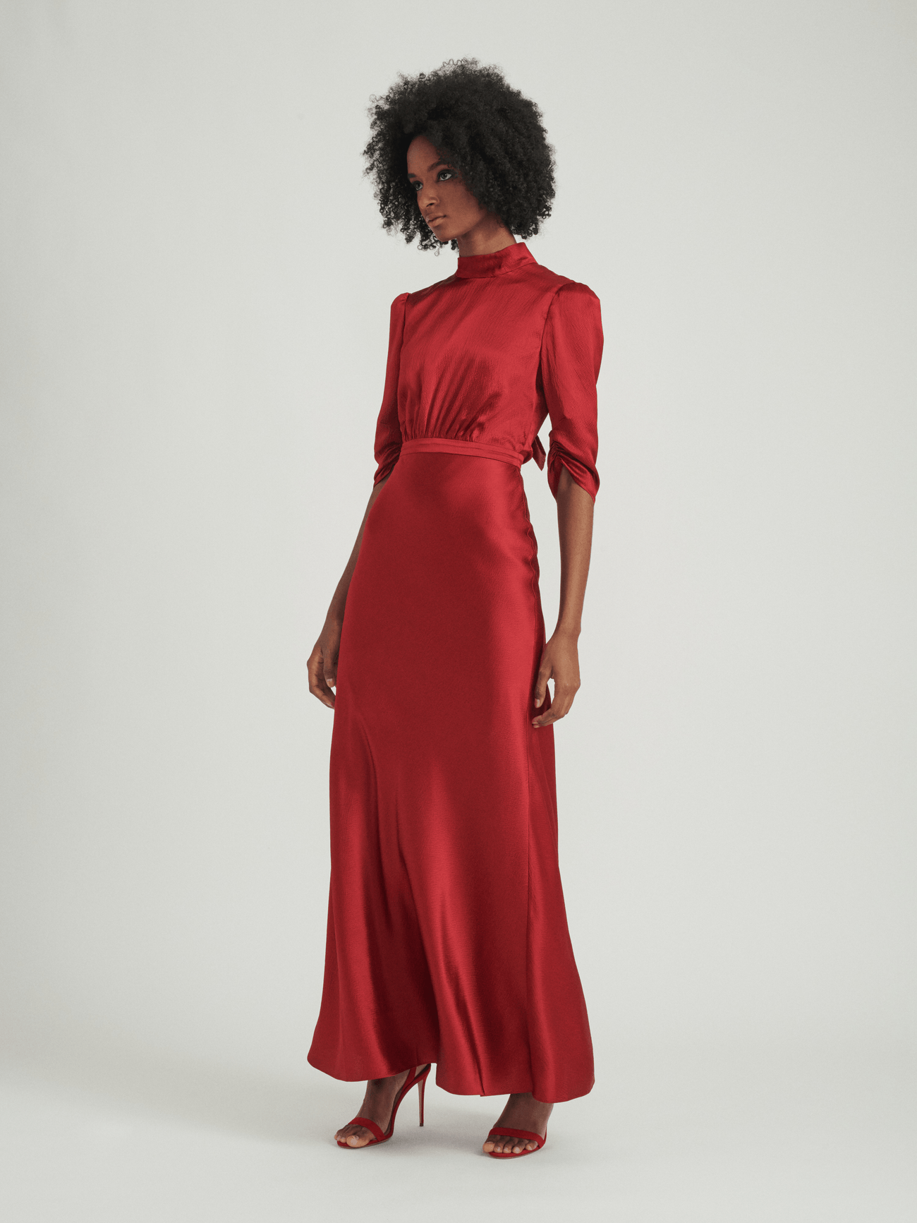 Load image into Gallery viewer, Adele dress in Garnet Red