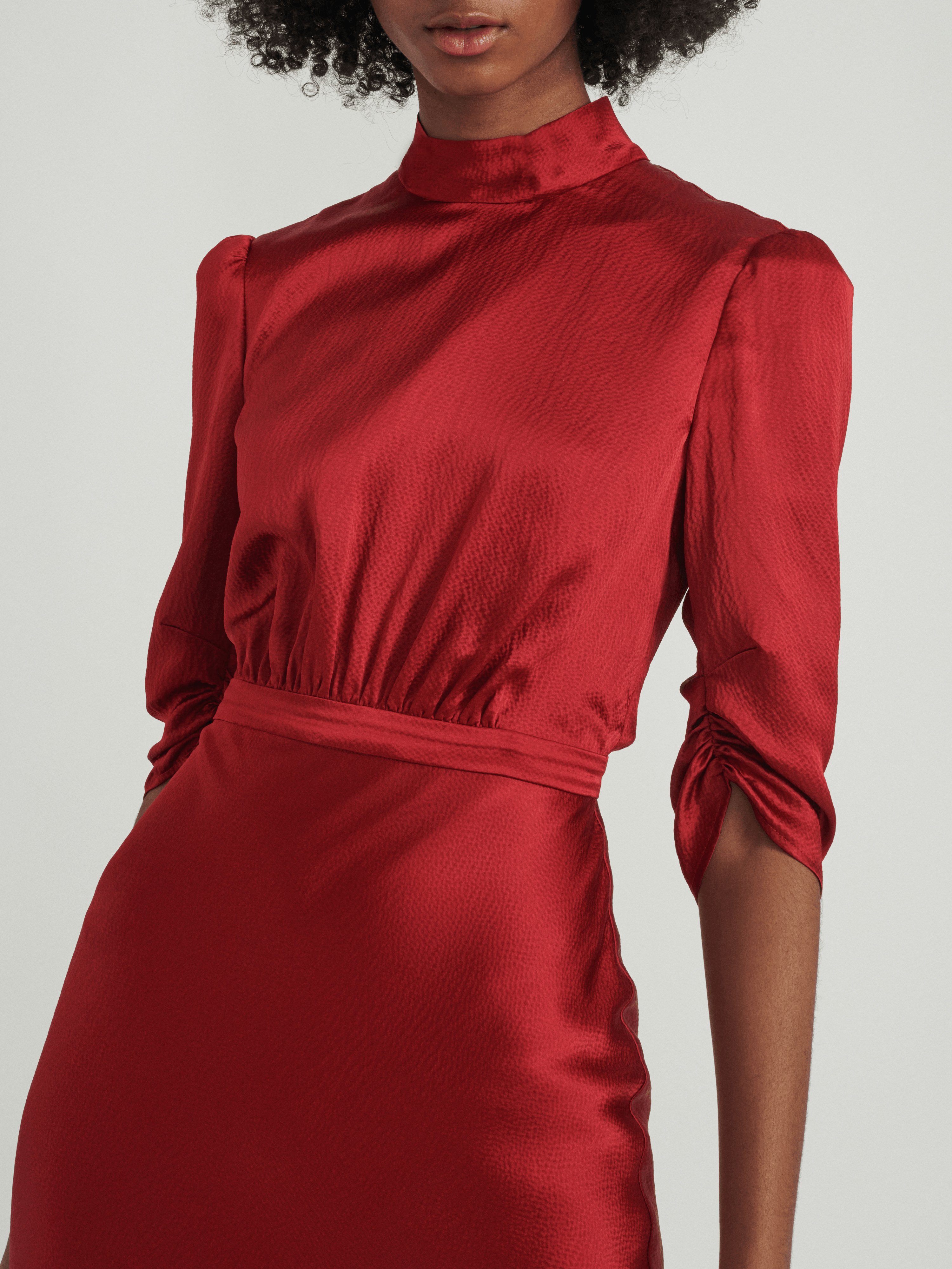 Adele dress in Garnet Red