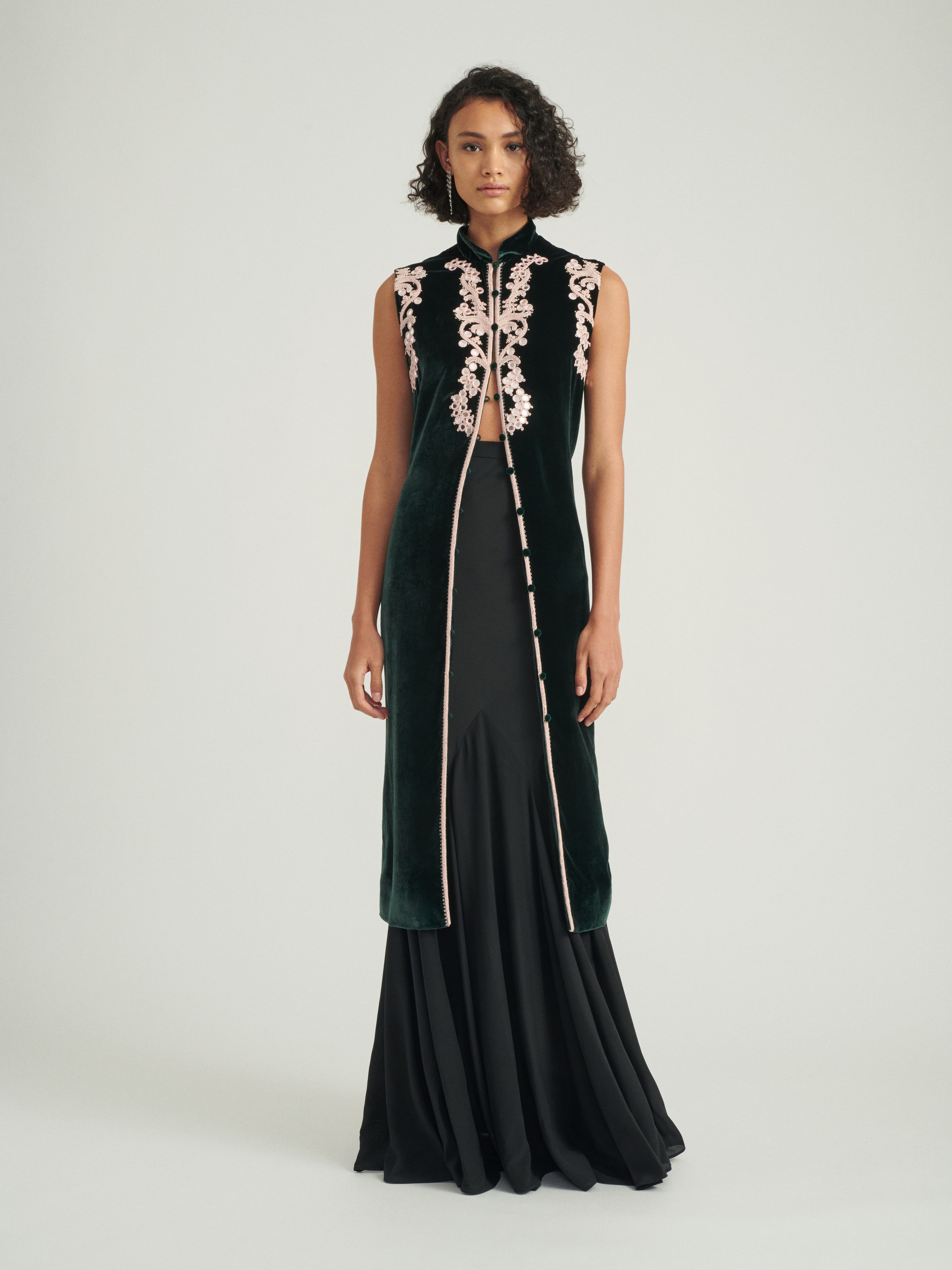 Amari B Robe in Forest Green with Cordwork