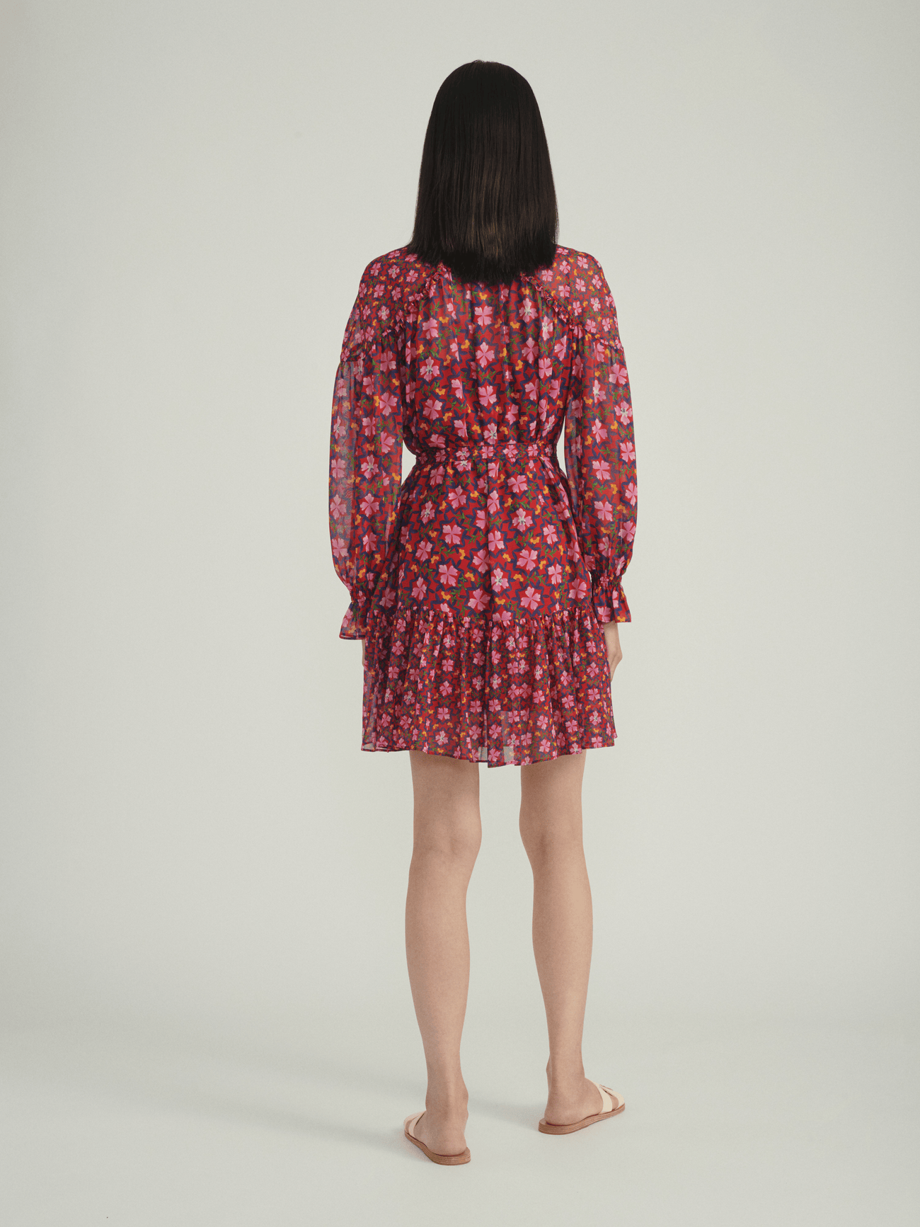 Load image into Gallery viewer, Pixie Dress in Small Sorrel Wine print
