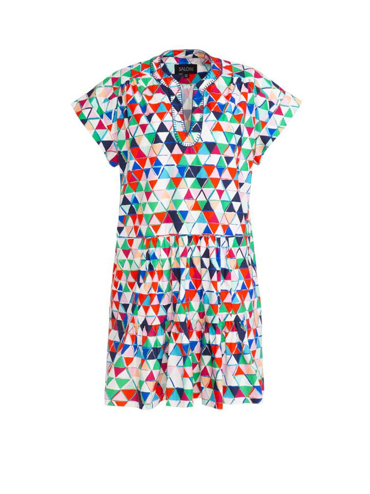 Load image into Gallery viewer, Ashley Dress in Multi Kaleidoscope