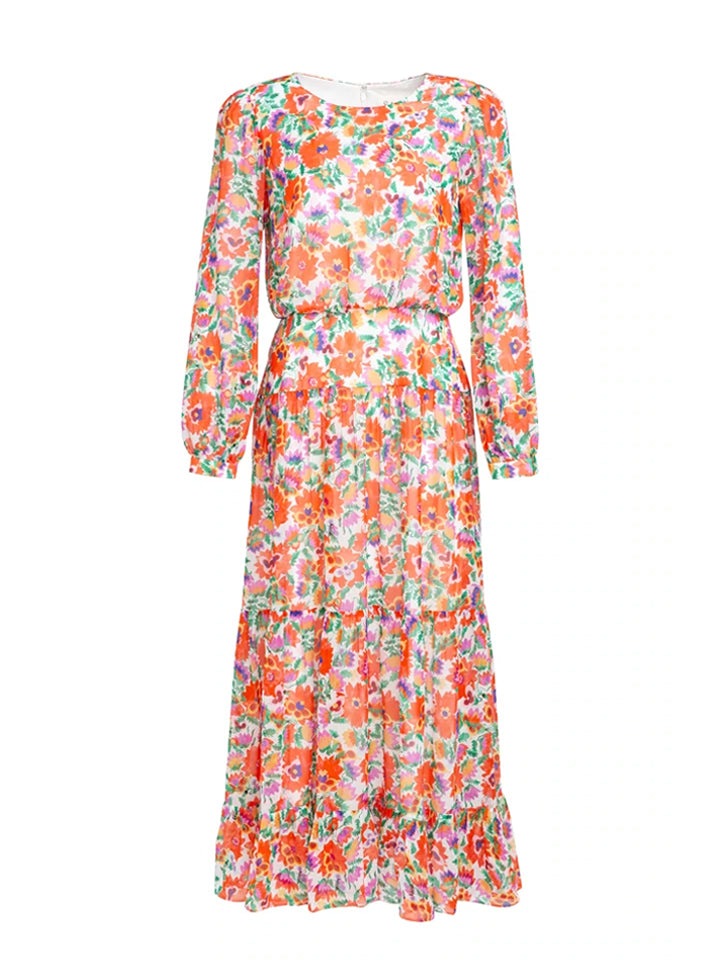 Load image into Gallery viewer, Isabel Dress in Papaya Sunflower print