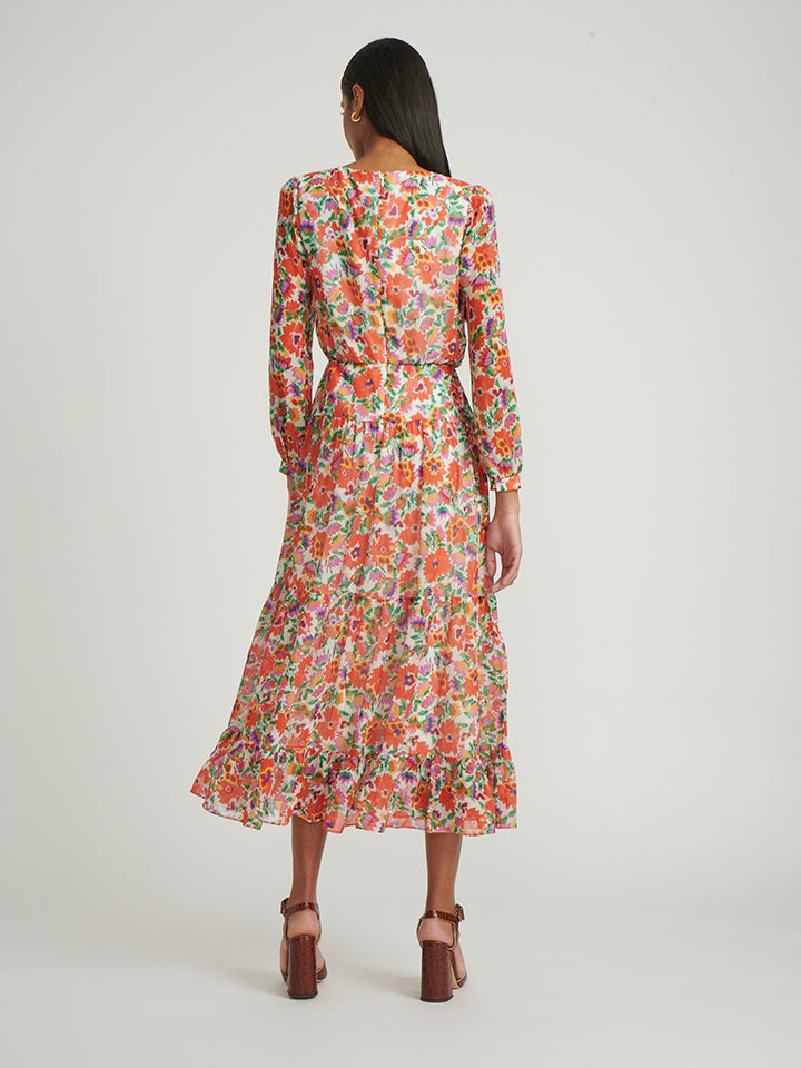Load image into Gallery viewer, Isabel Dress in Papaya Sunflower print
