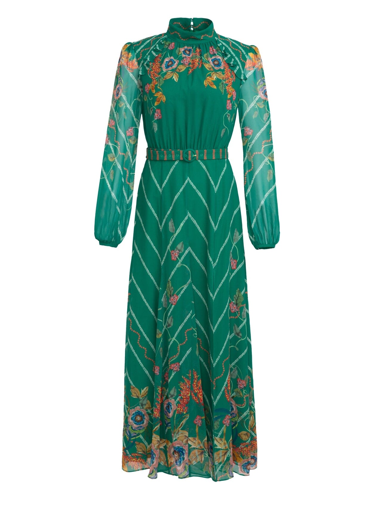 Load image into Gallery viewer, Jacqui B Dress in Emerald Barley